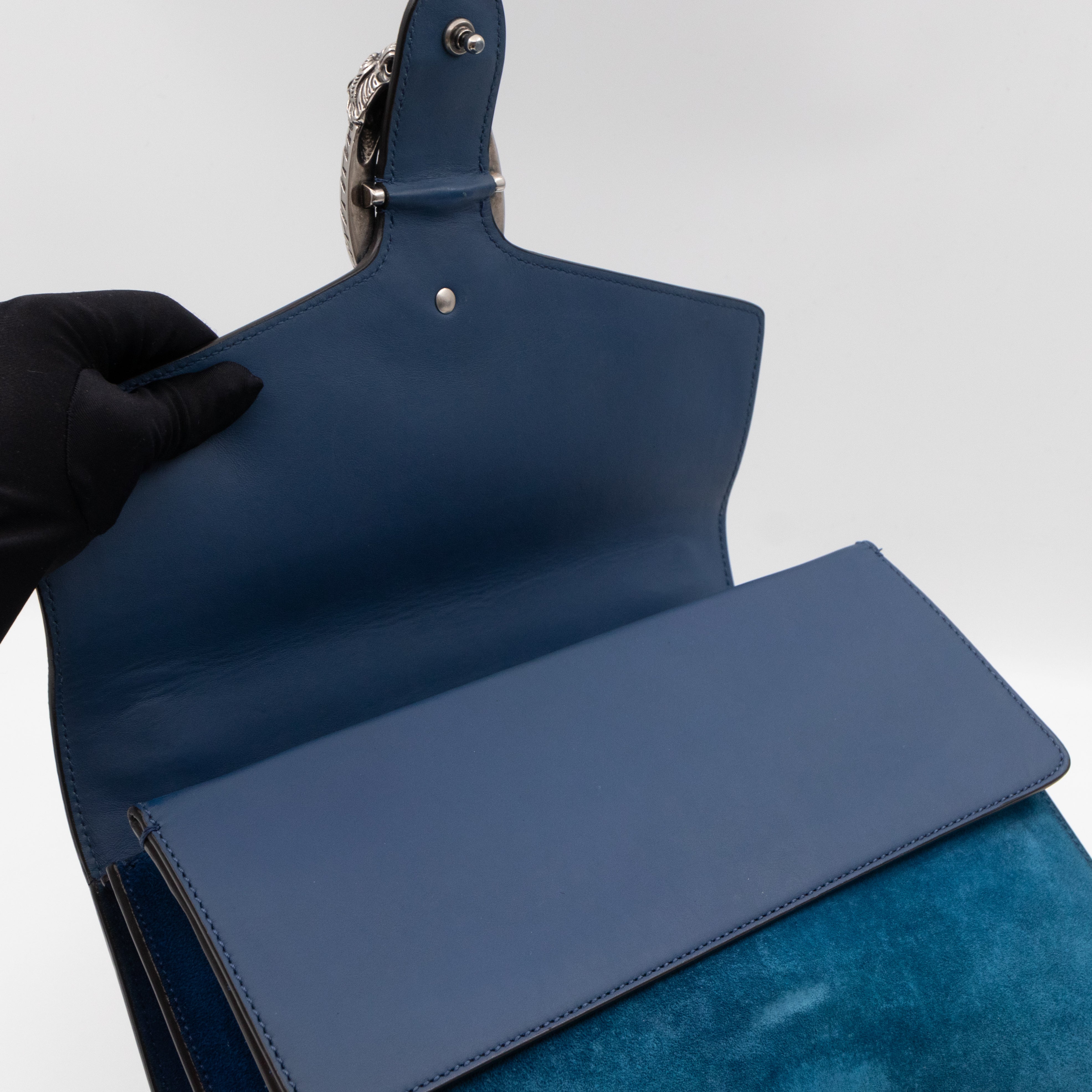 Dionysus Medium Blue Suede