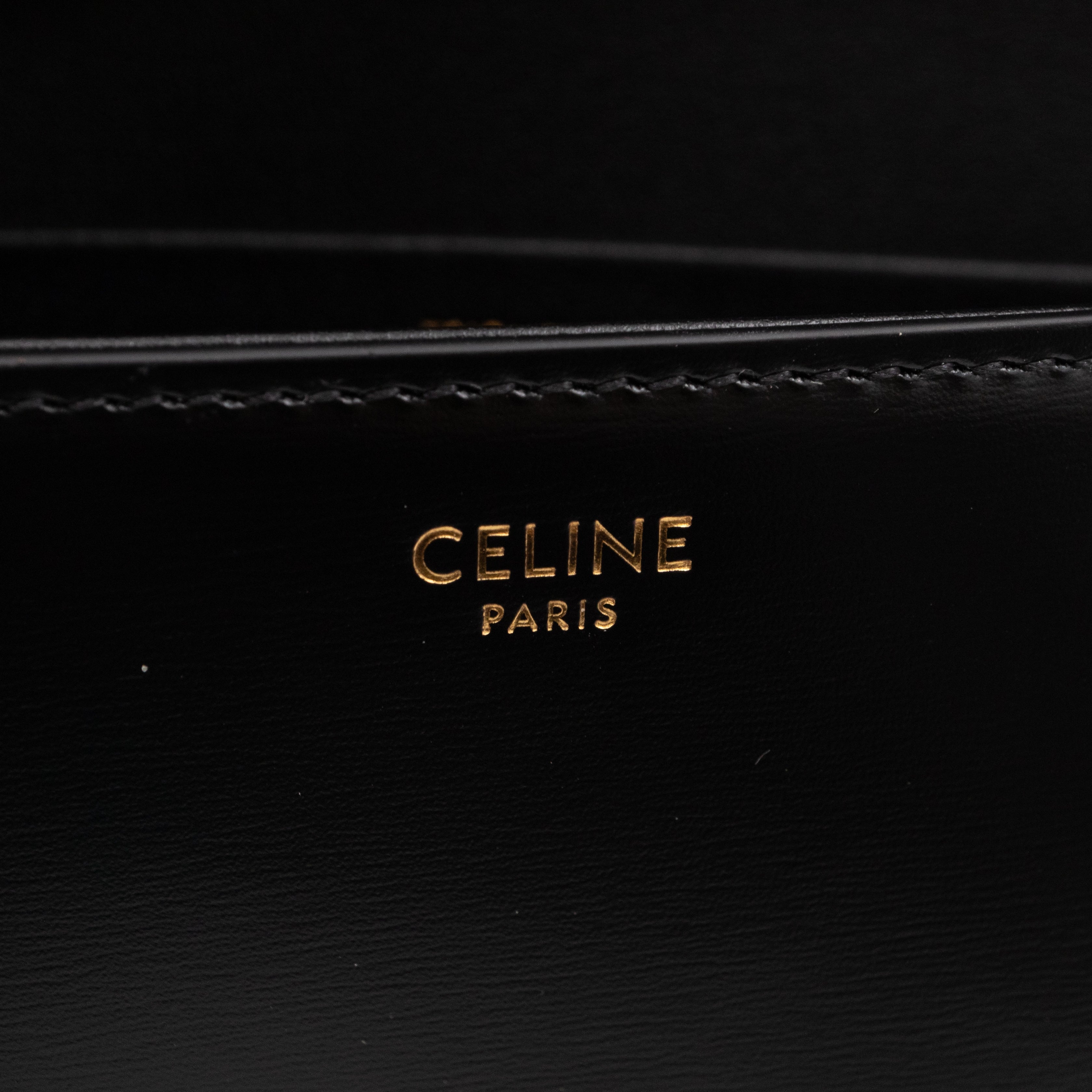 Claude Shoulder Bag Shiny Black Calfskin Leather