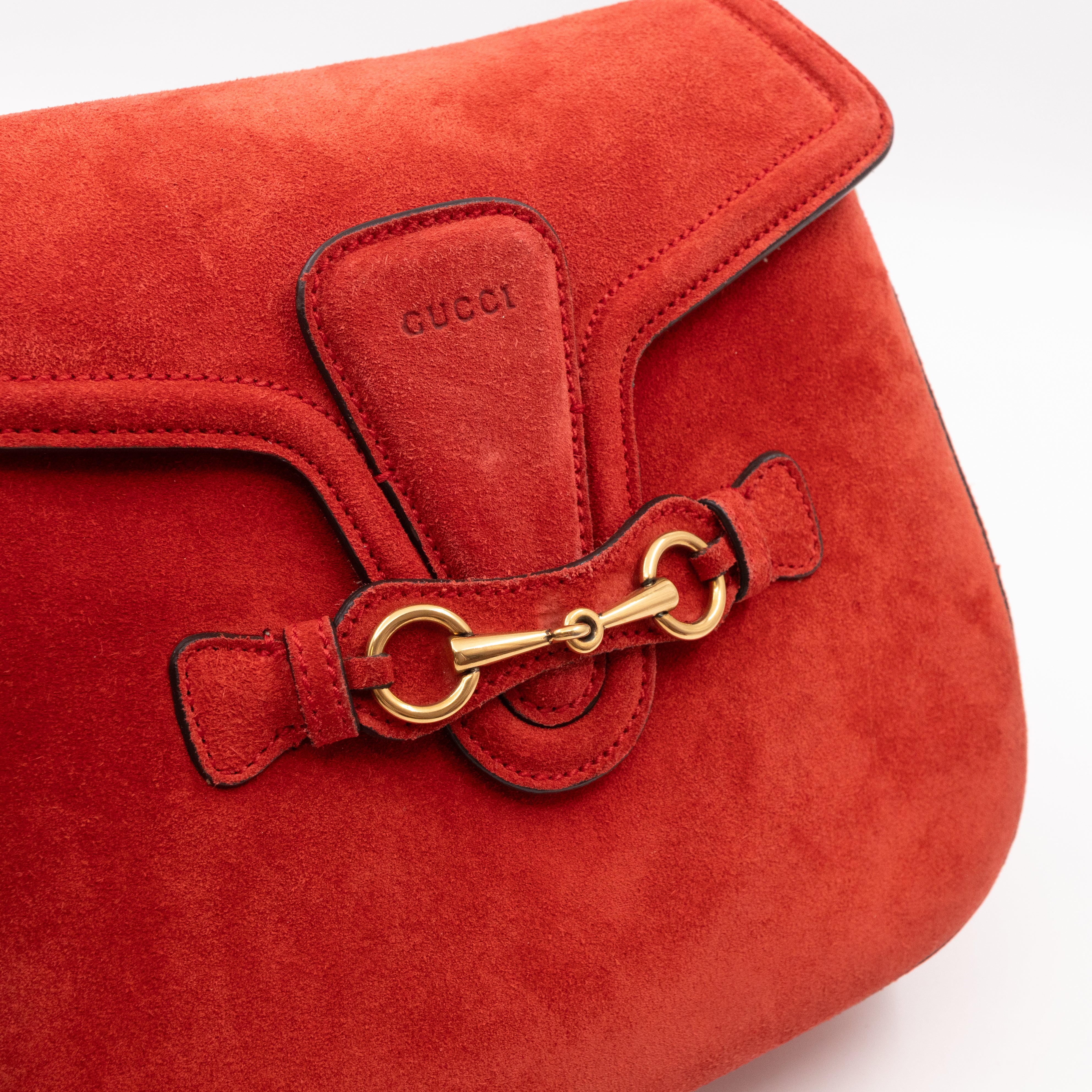 Lady Web Medium Red Suede