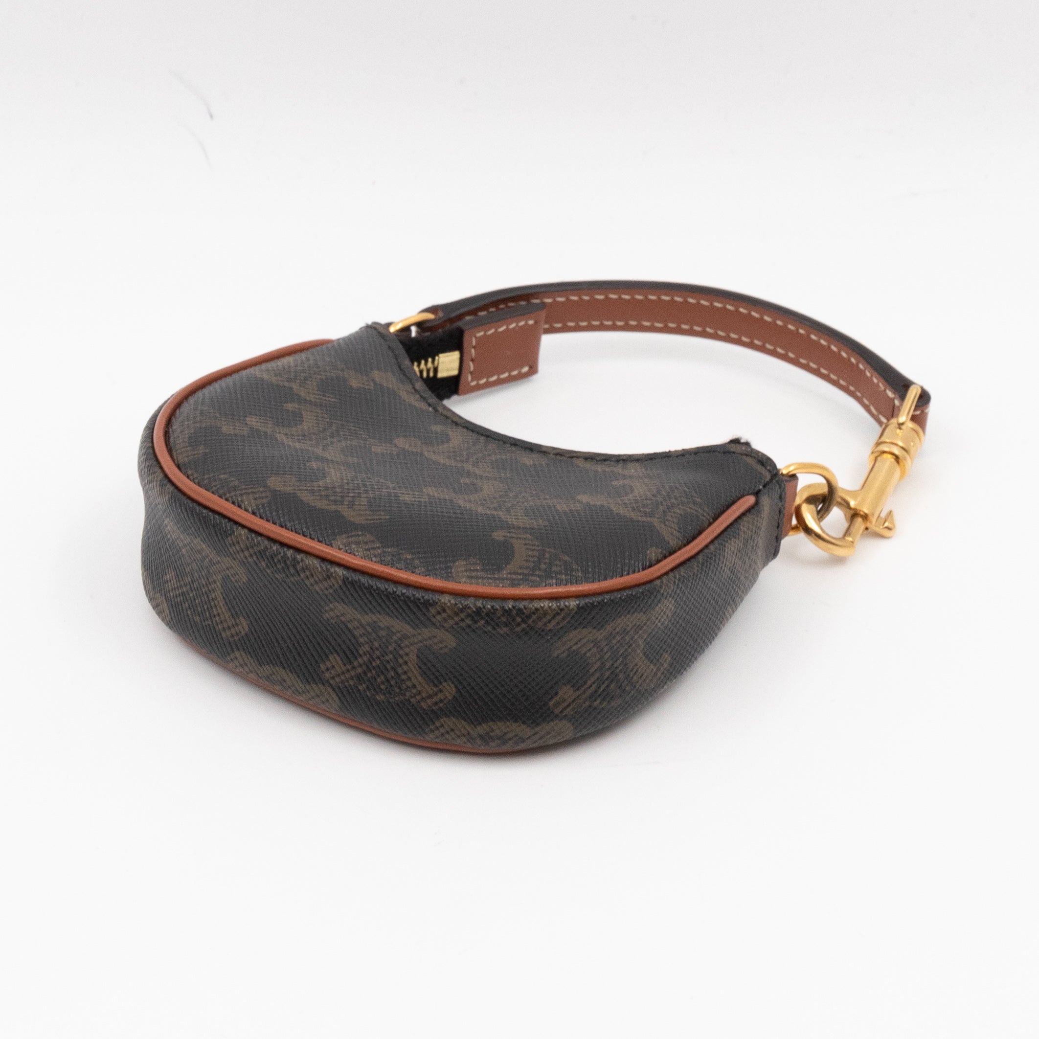 Micro Ava Bag Triomphe Canvas Tan Calfskin Leather