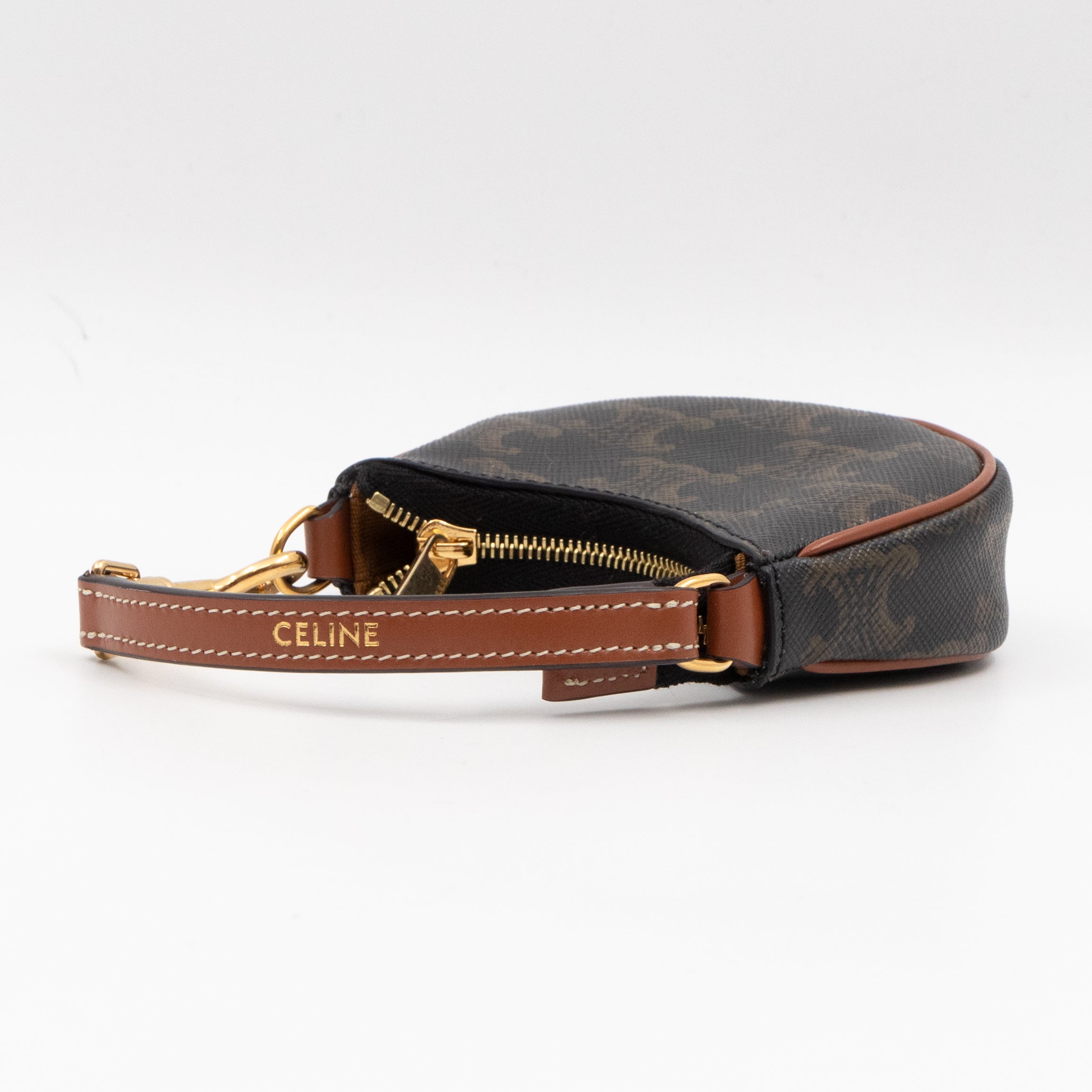 Micro Ava Bag Triomphe Canvas Tan Calfskin Leather