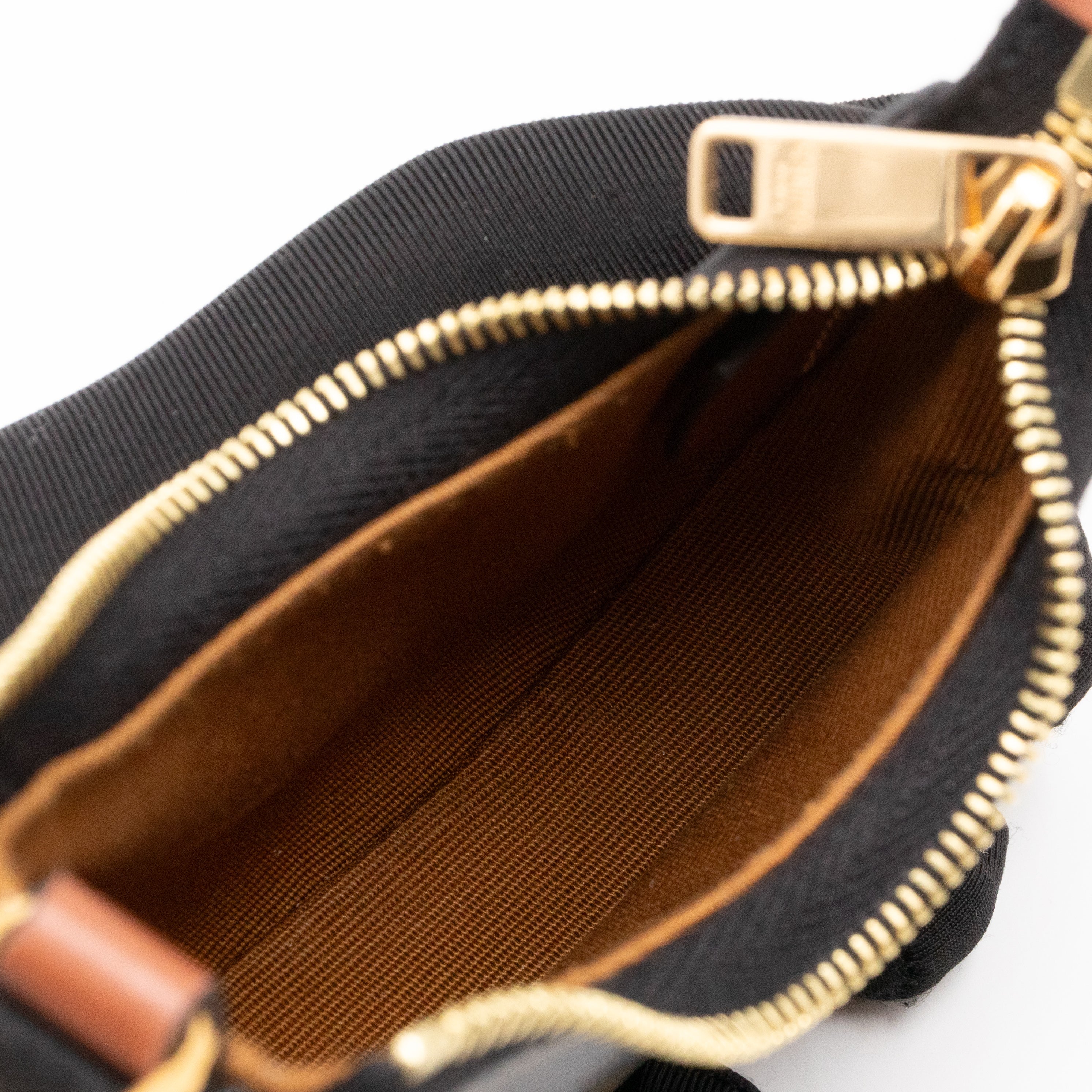 Micro Ava Bag Triomphe Canvas Tan Calfskin Leather