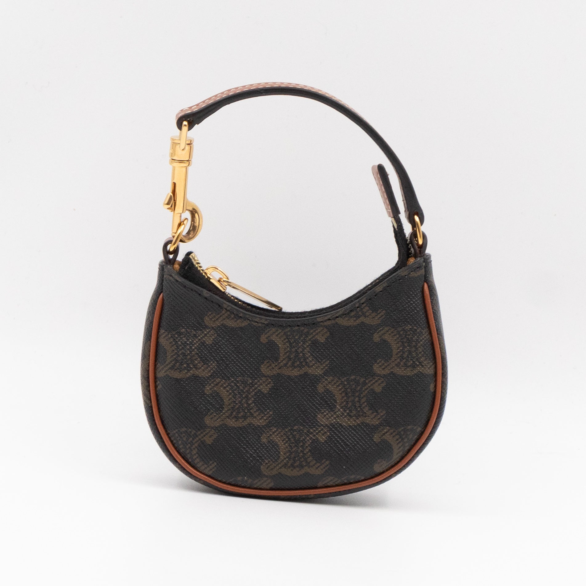 Micro Ava Bag Triomphe Canvas Tan Calfskin Leather