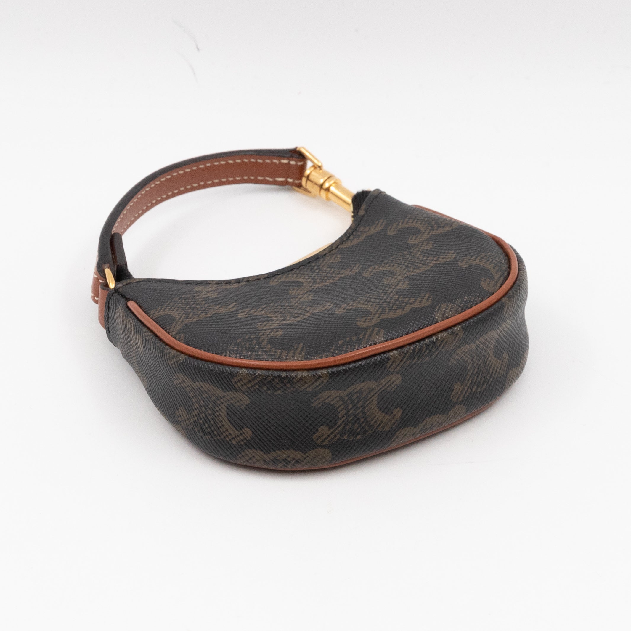 Micro Ava Bag Triomphe Canvas Tan Calfskin Leather