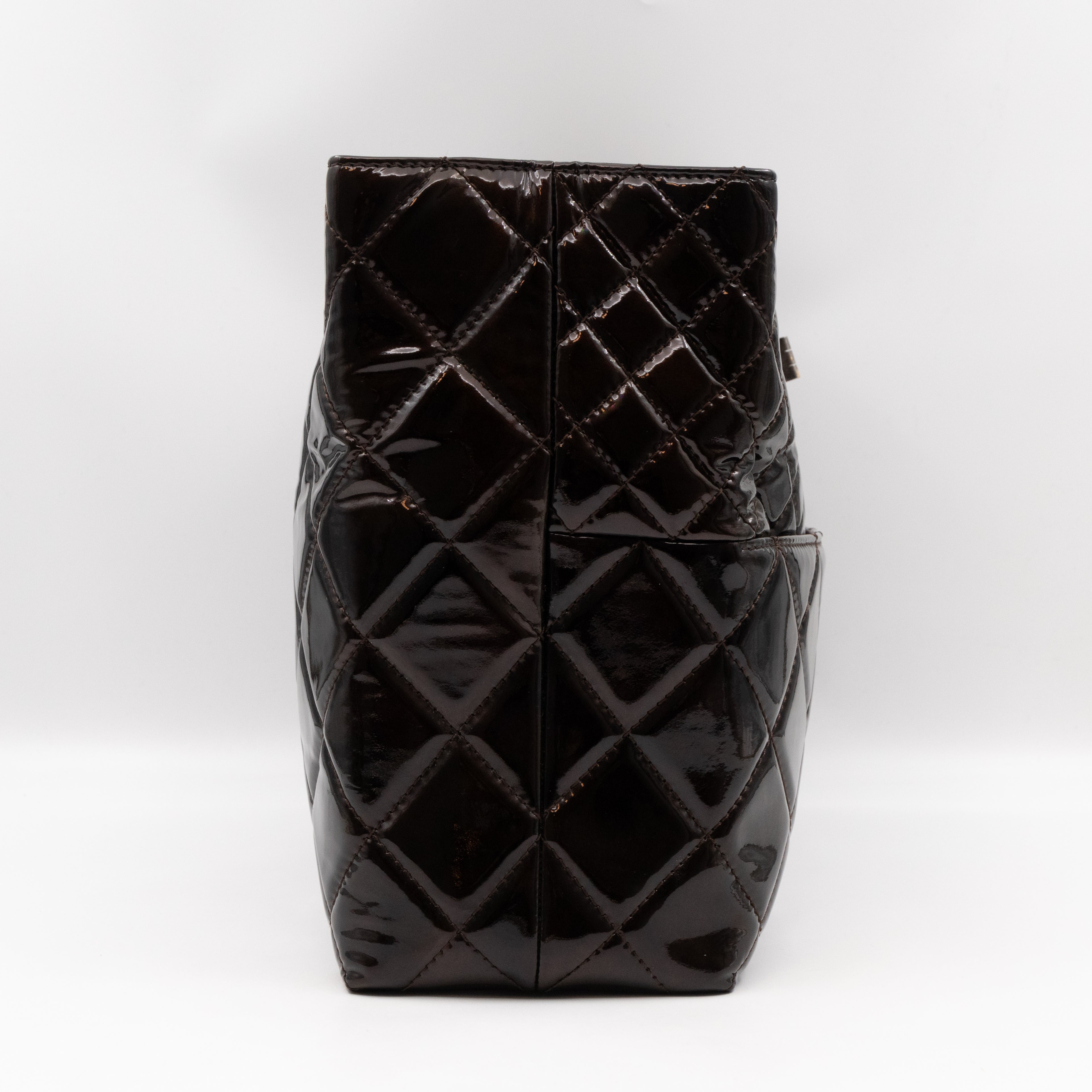 Reissue East West Tote Quilted Burgundy Patent Leather