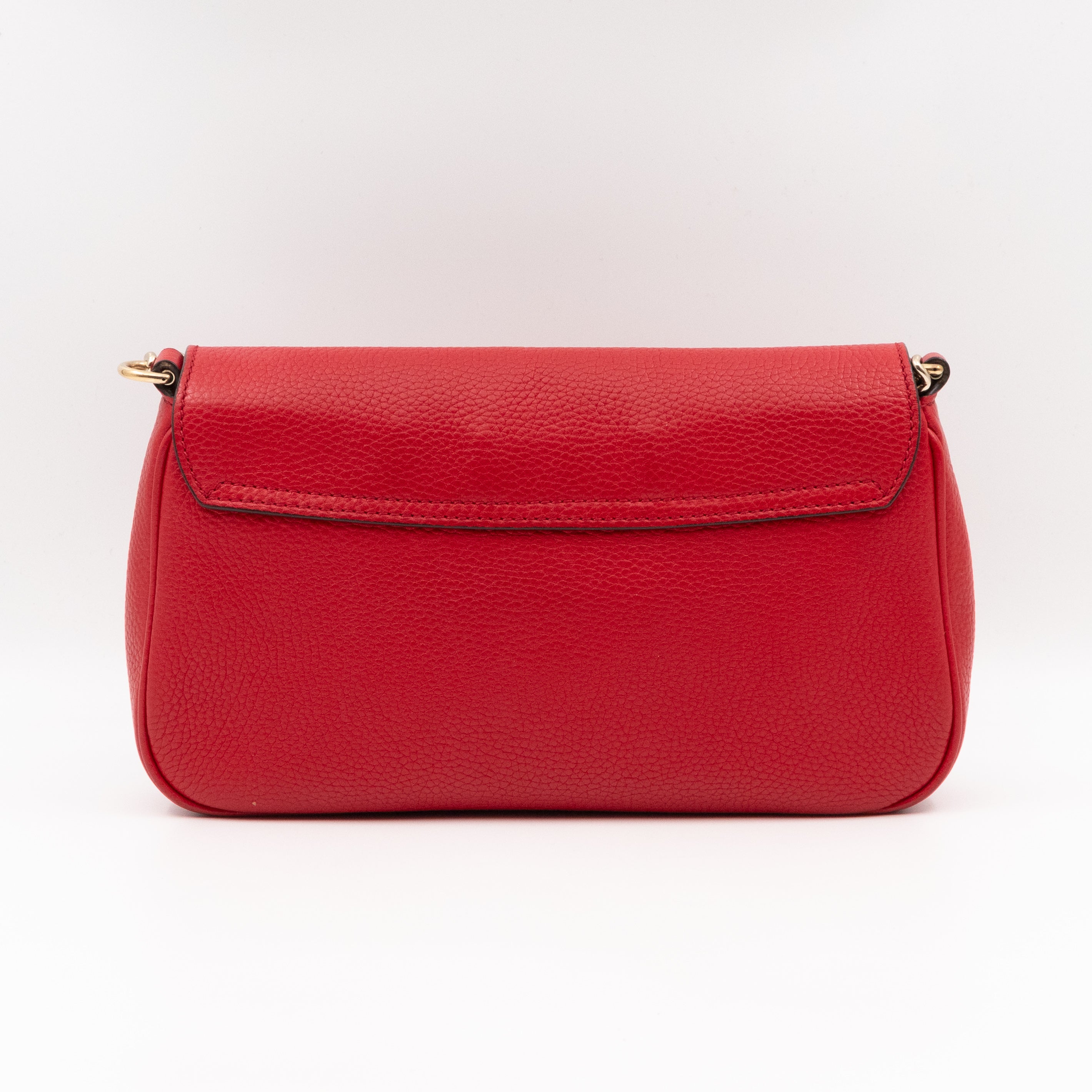 Soho Flap Chain Bag Red Leather