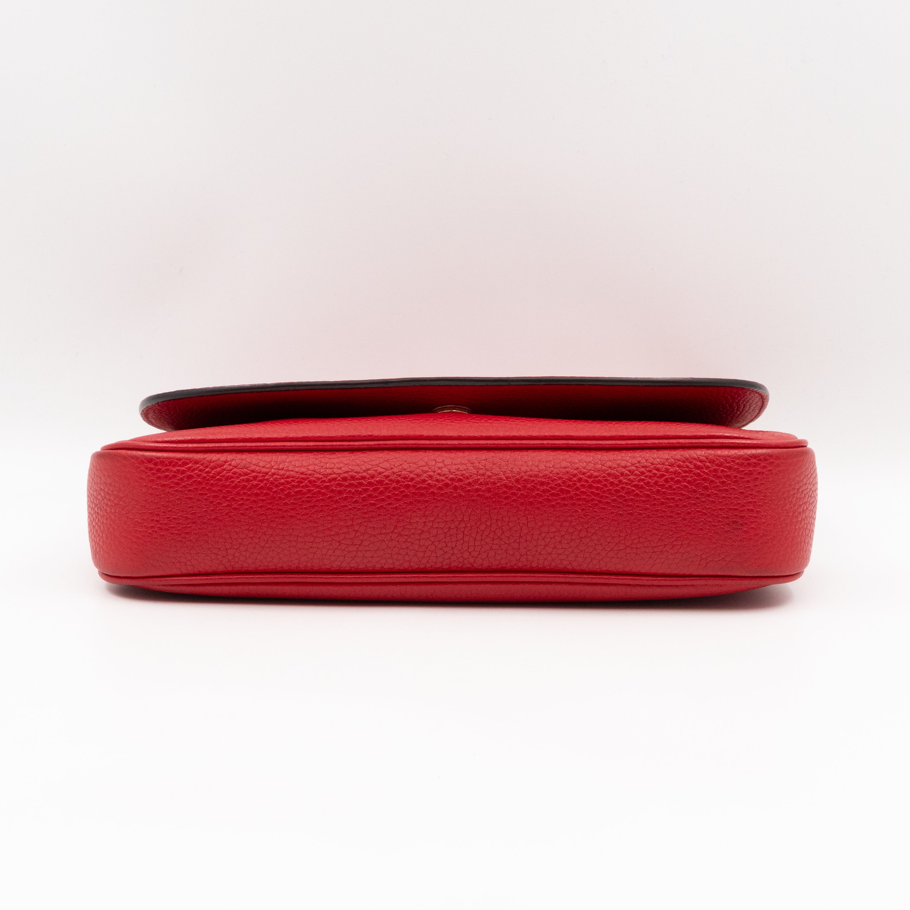 Soho Flap Chain Bag Red Leather