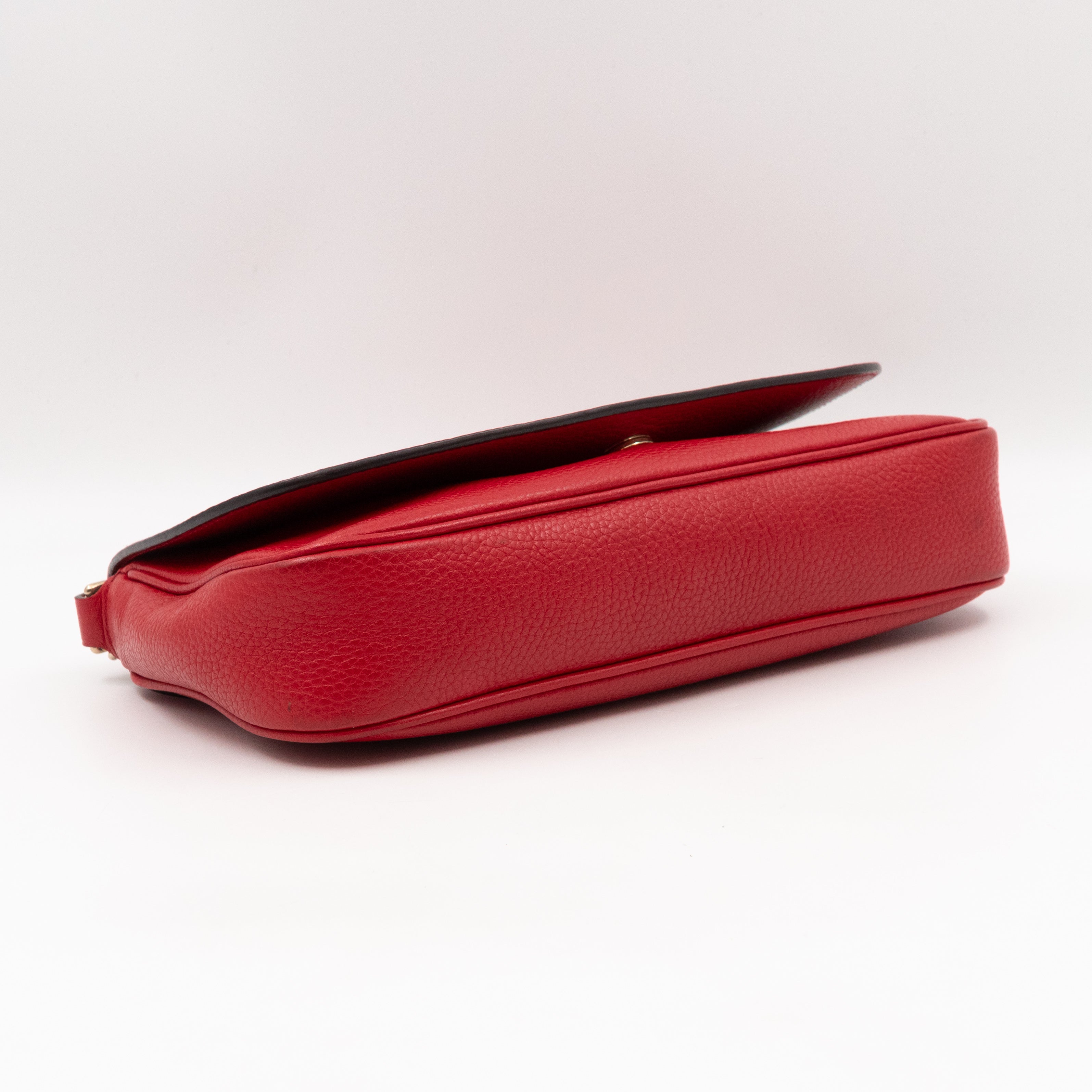 Soho Flap Chain Bag Red Leather