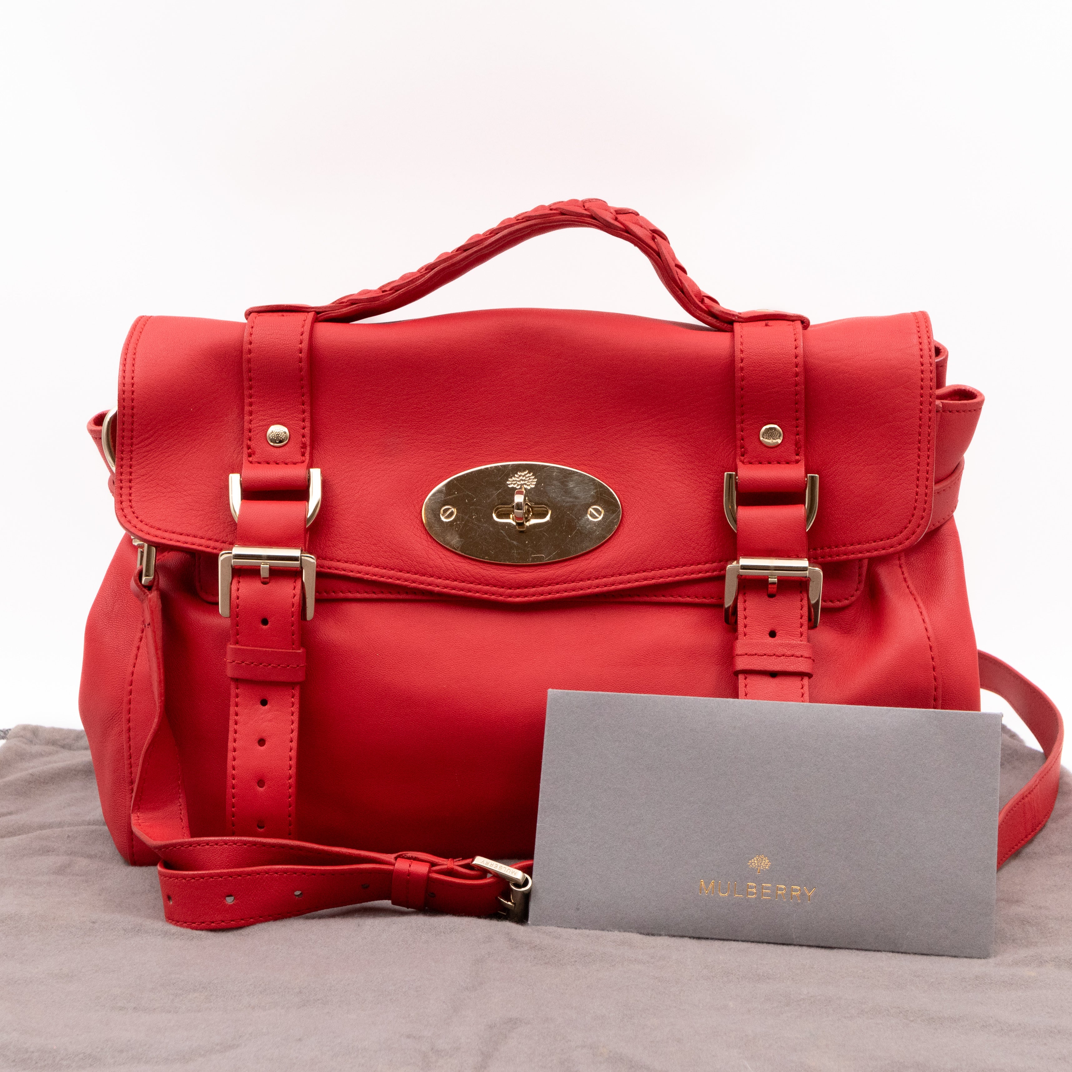 Alexa Smooth Pinkish Red Leather