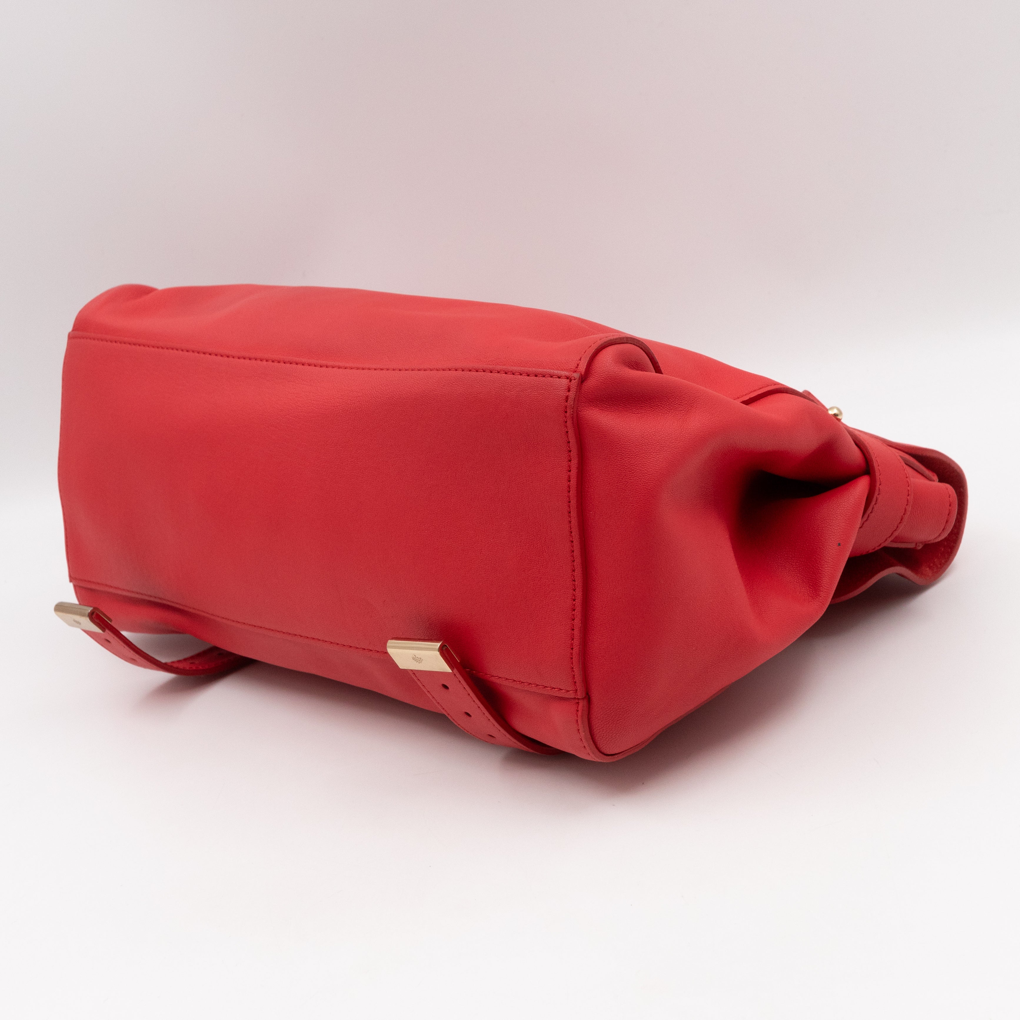 Alexa Smooth Pinkish Red Leather