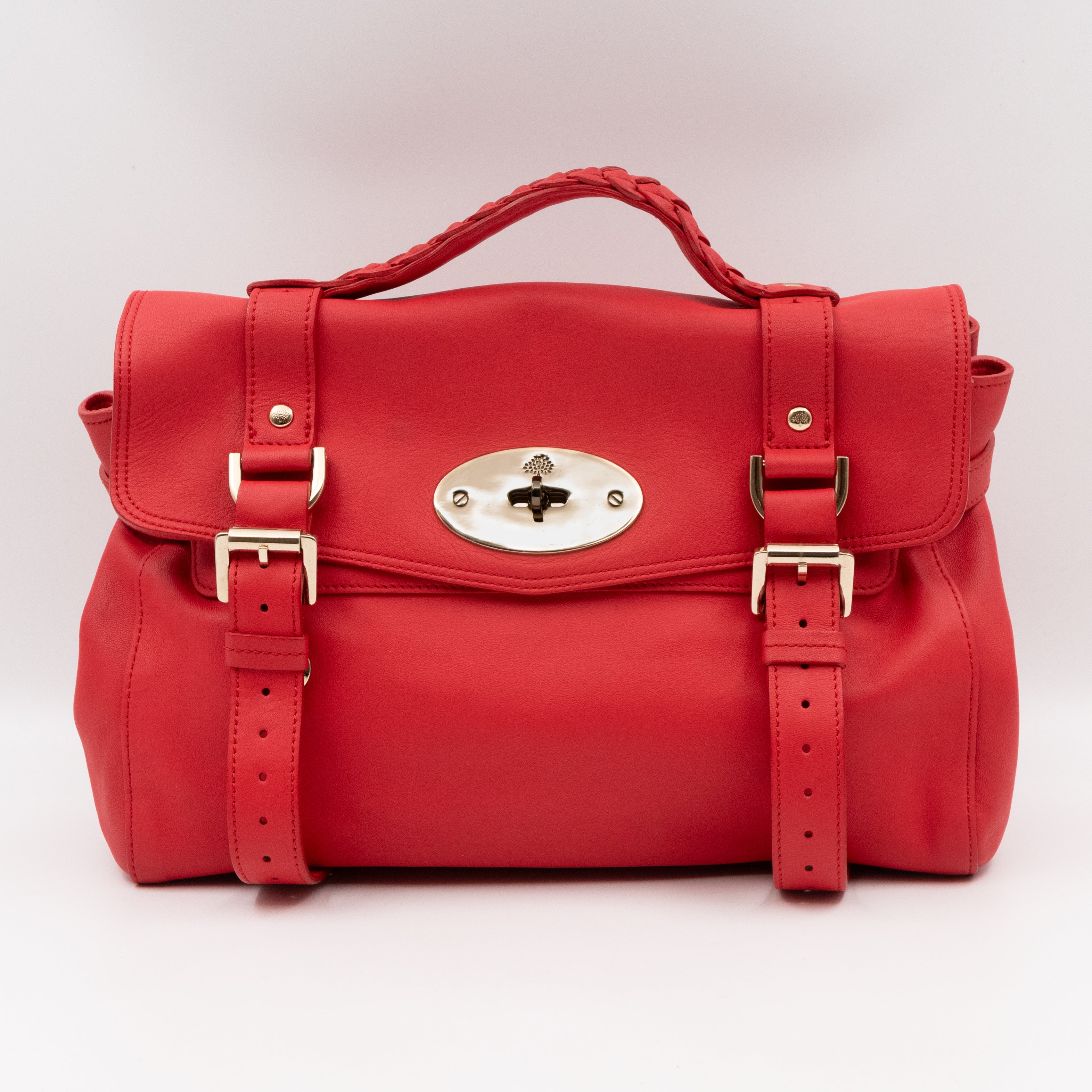 Alexa Smooth Pinkish Red Leather