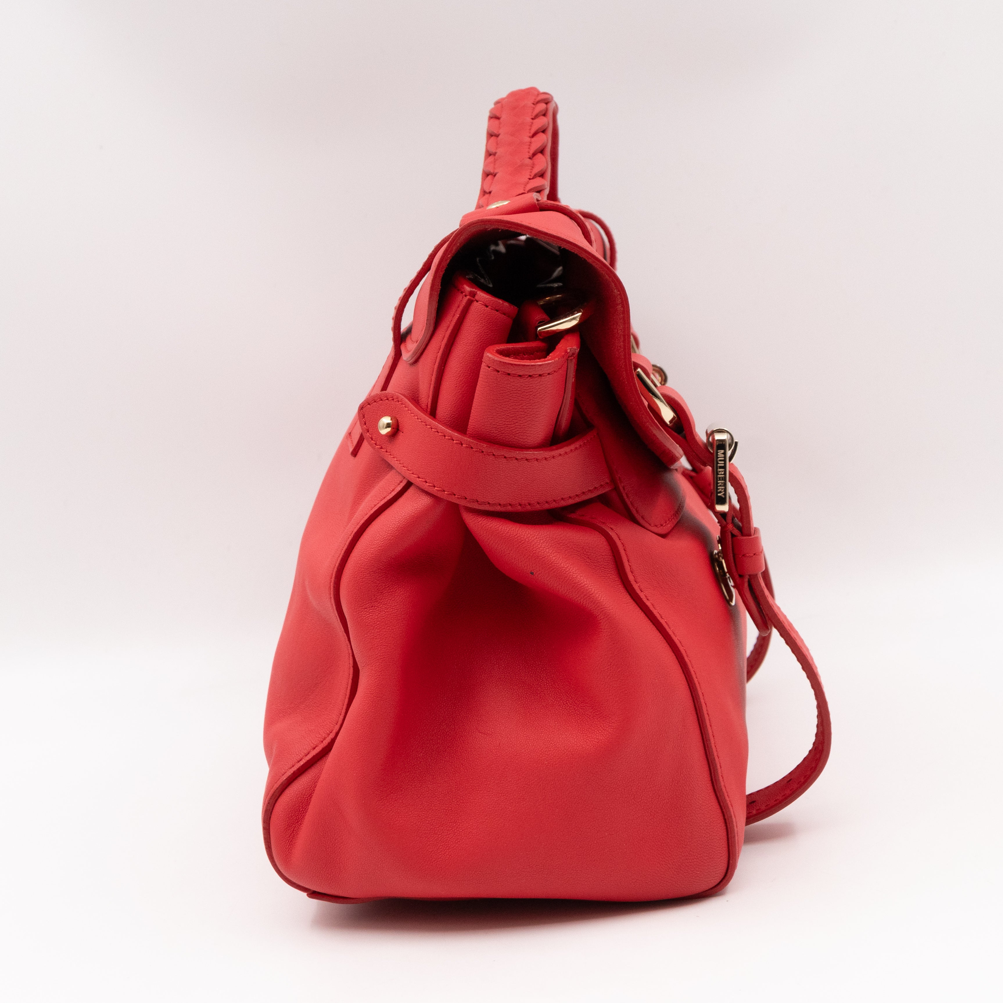 Alexa Smooth Pinkish Red Leather