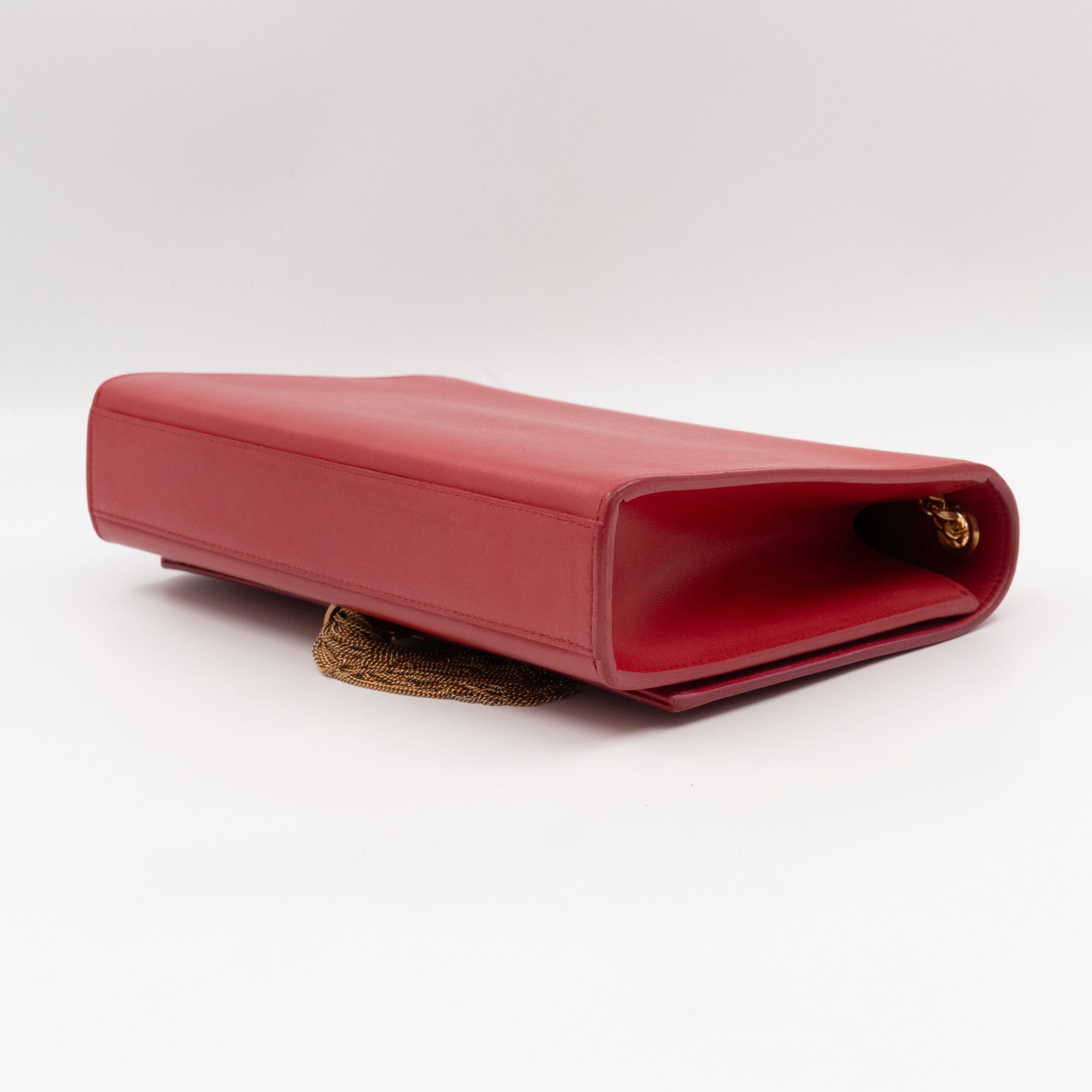 Kate Medium Tassel Red Leather