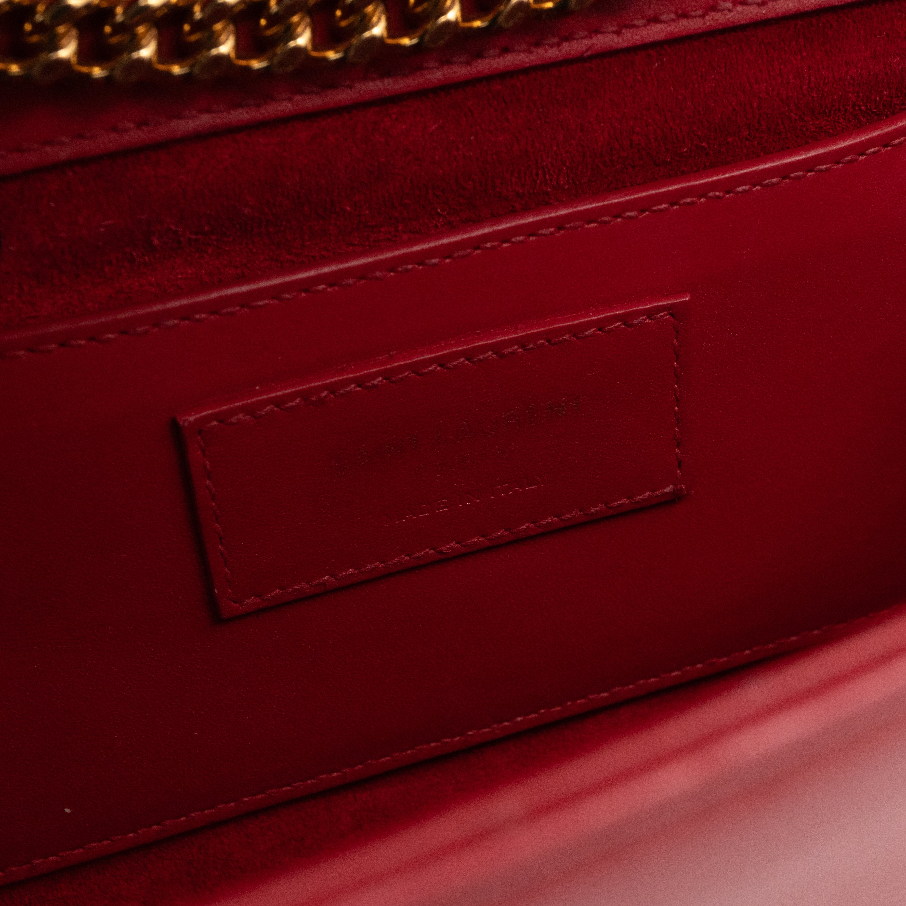 Kate Medium Tassel Red Leather