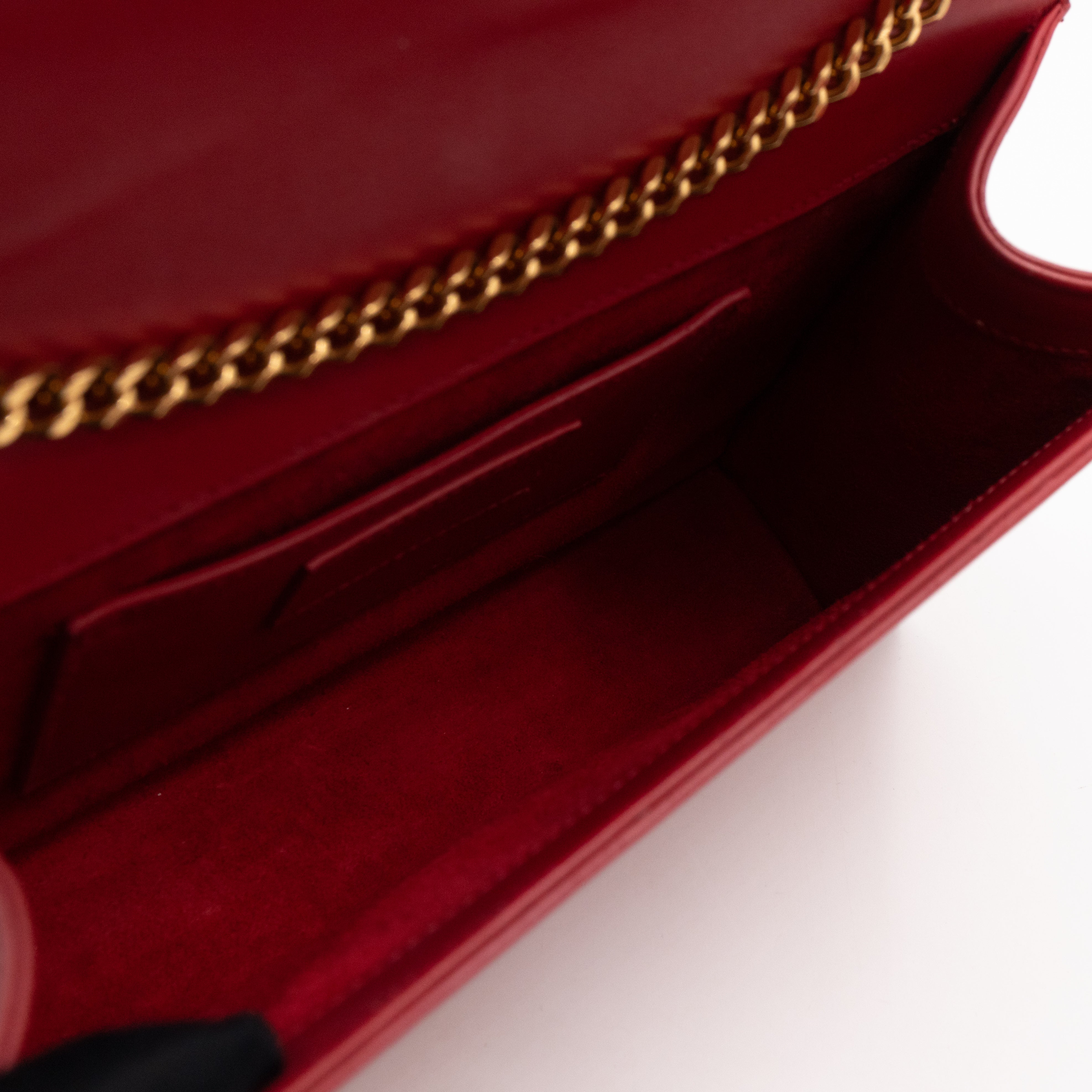 Kate Medium Tassel Red Leather