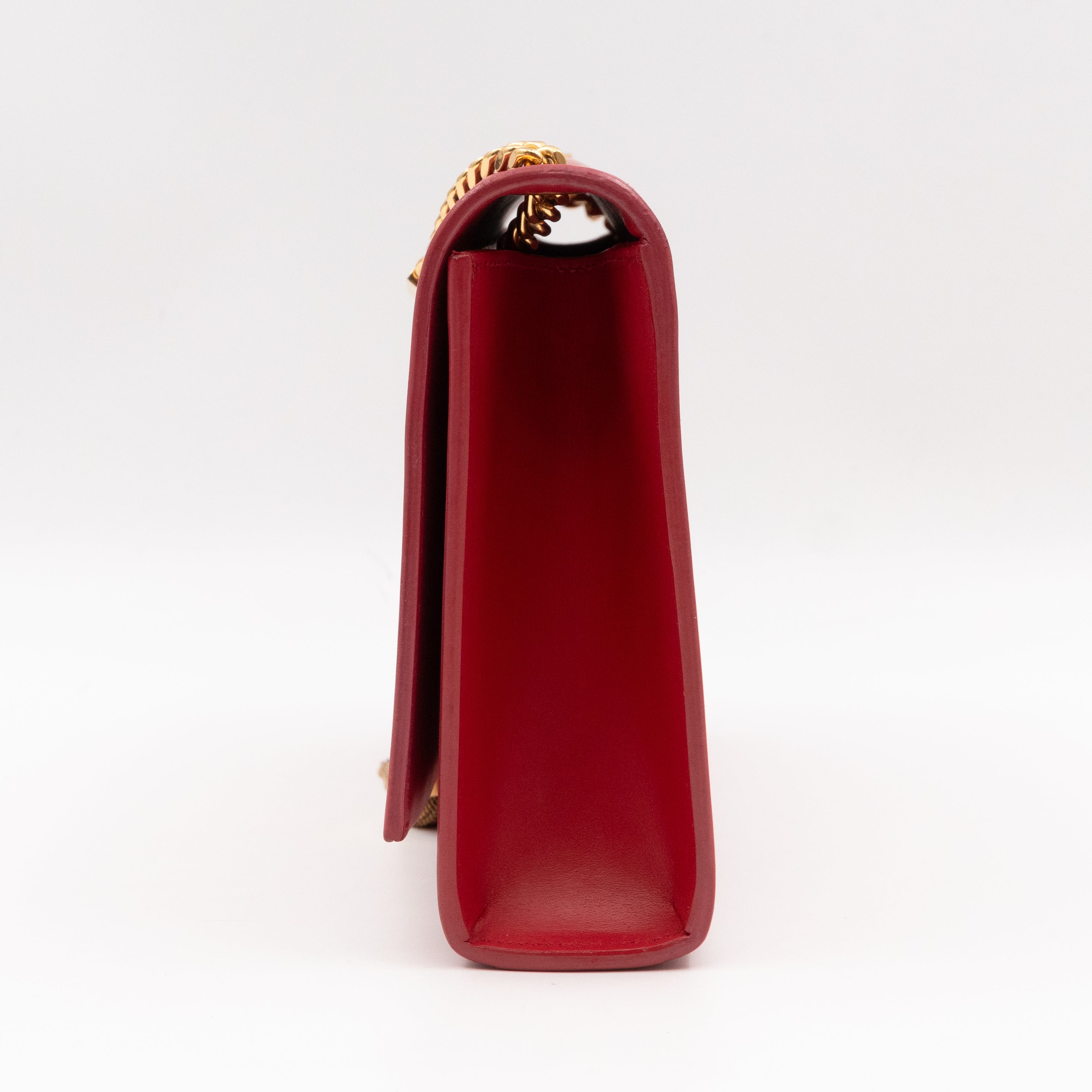 Kate Medium Tassel Red Leather