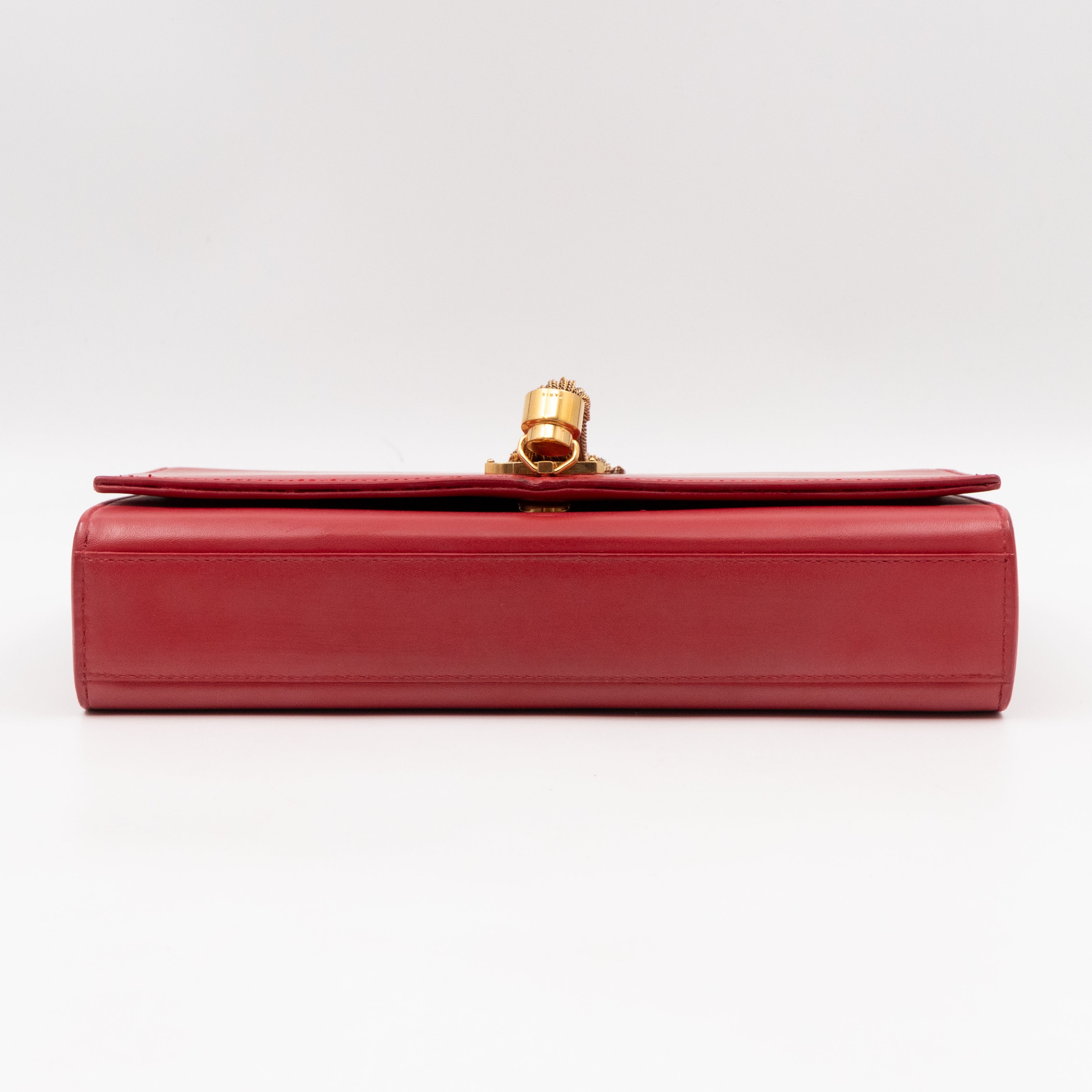 Kate Medium Tassel Red Leather