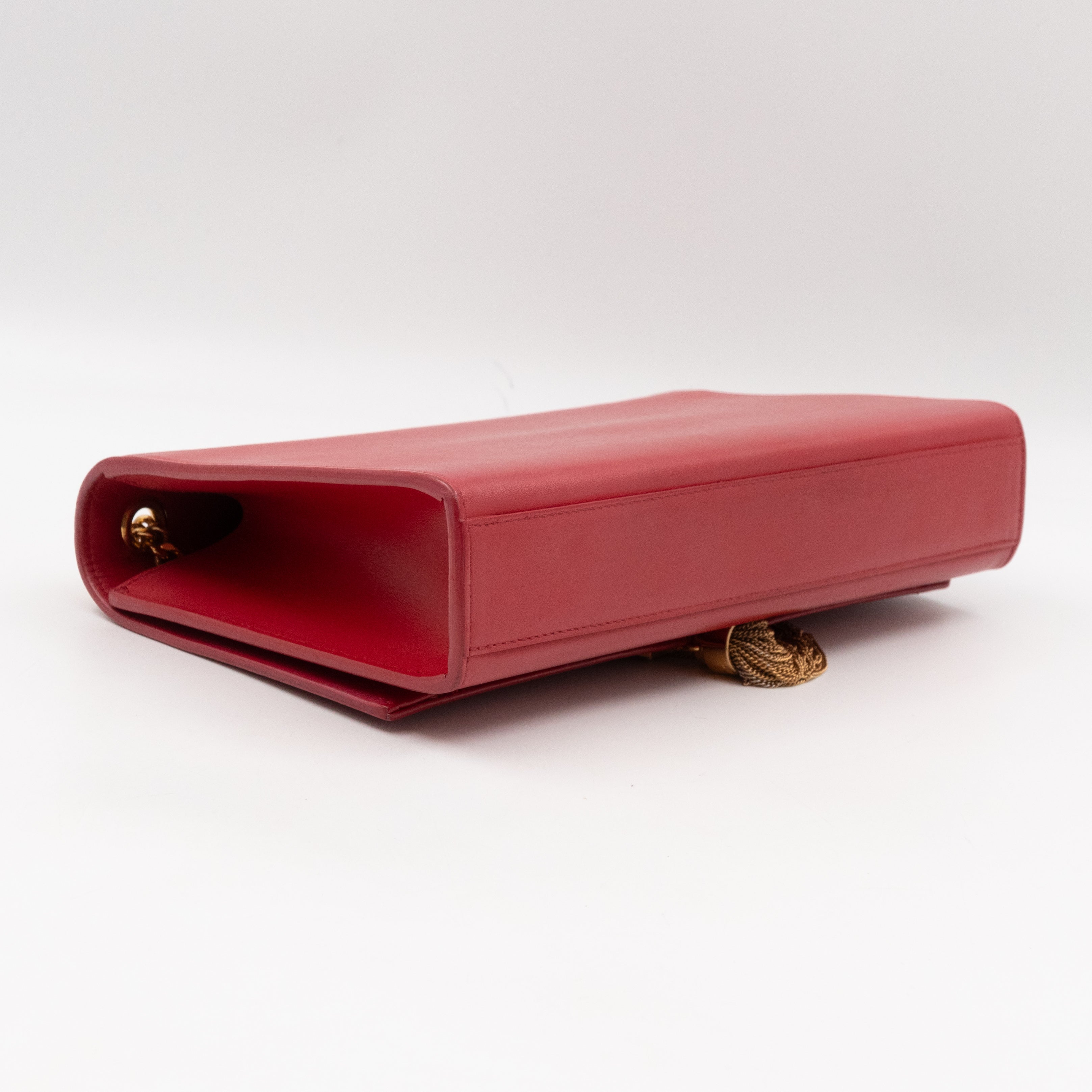 Kate Medium Tassel Red Leather