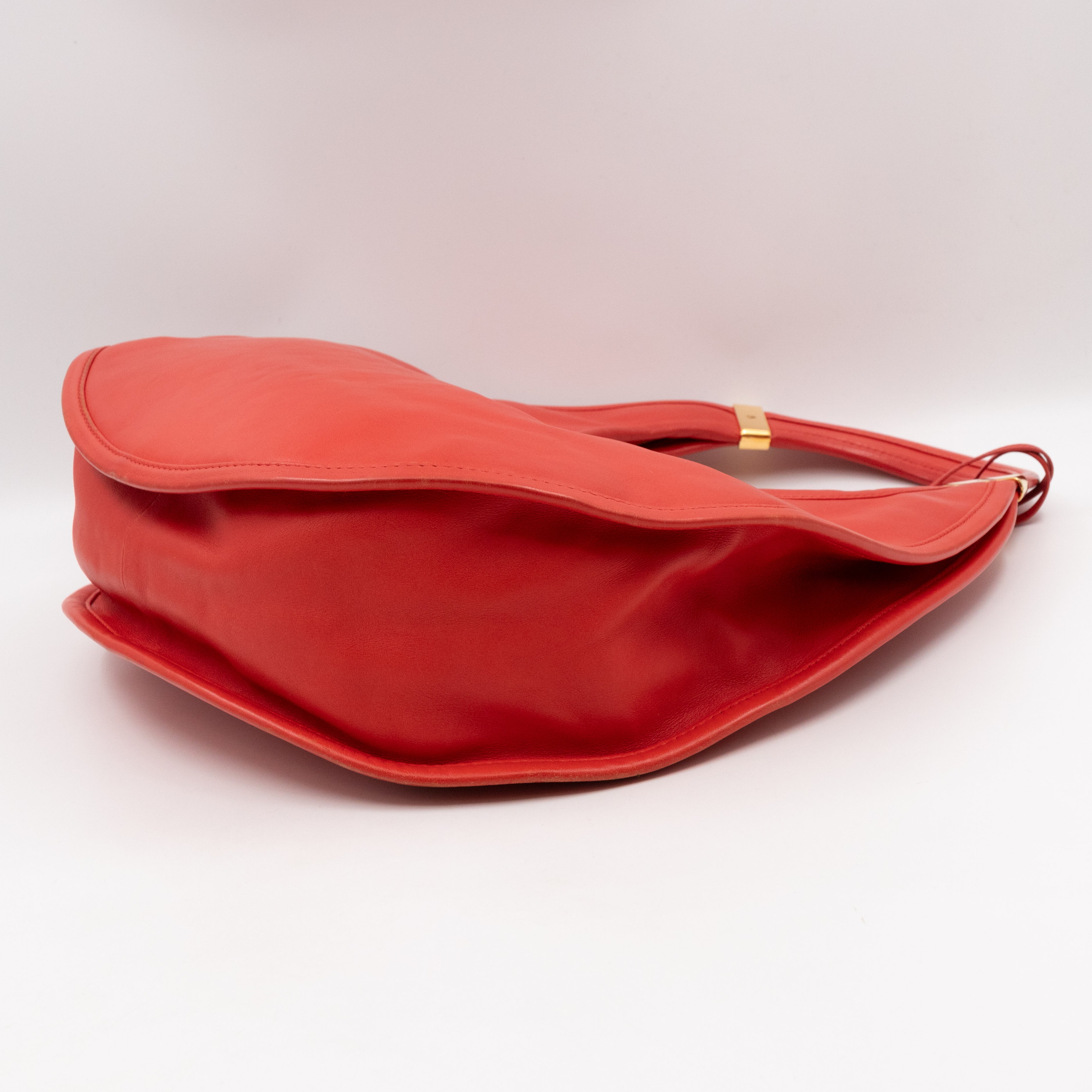 Diorita Hobo Bag Vermillion Orange Leather