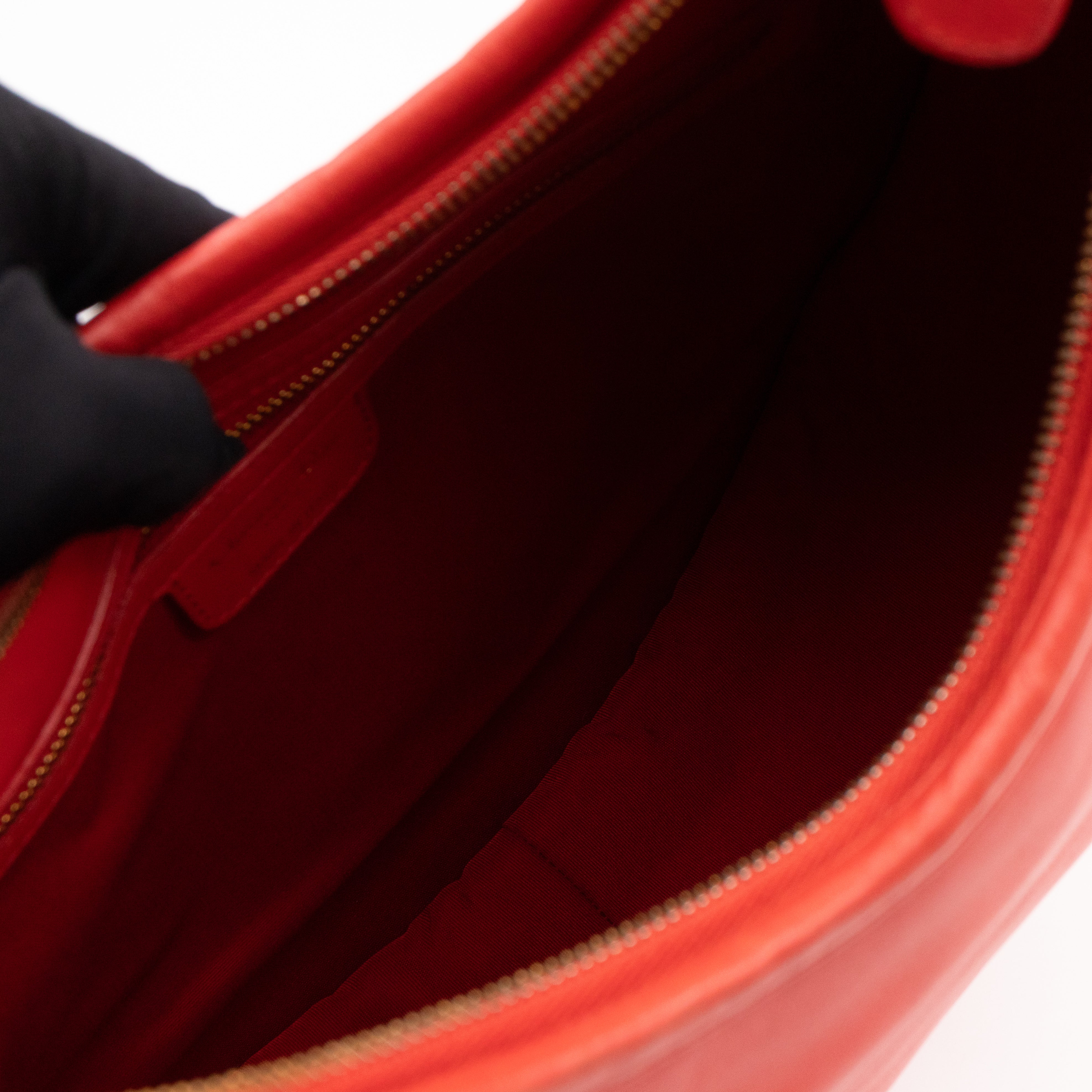 Diorita Hobo Bag Vermillion Orange Leather