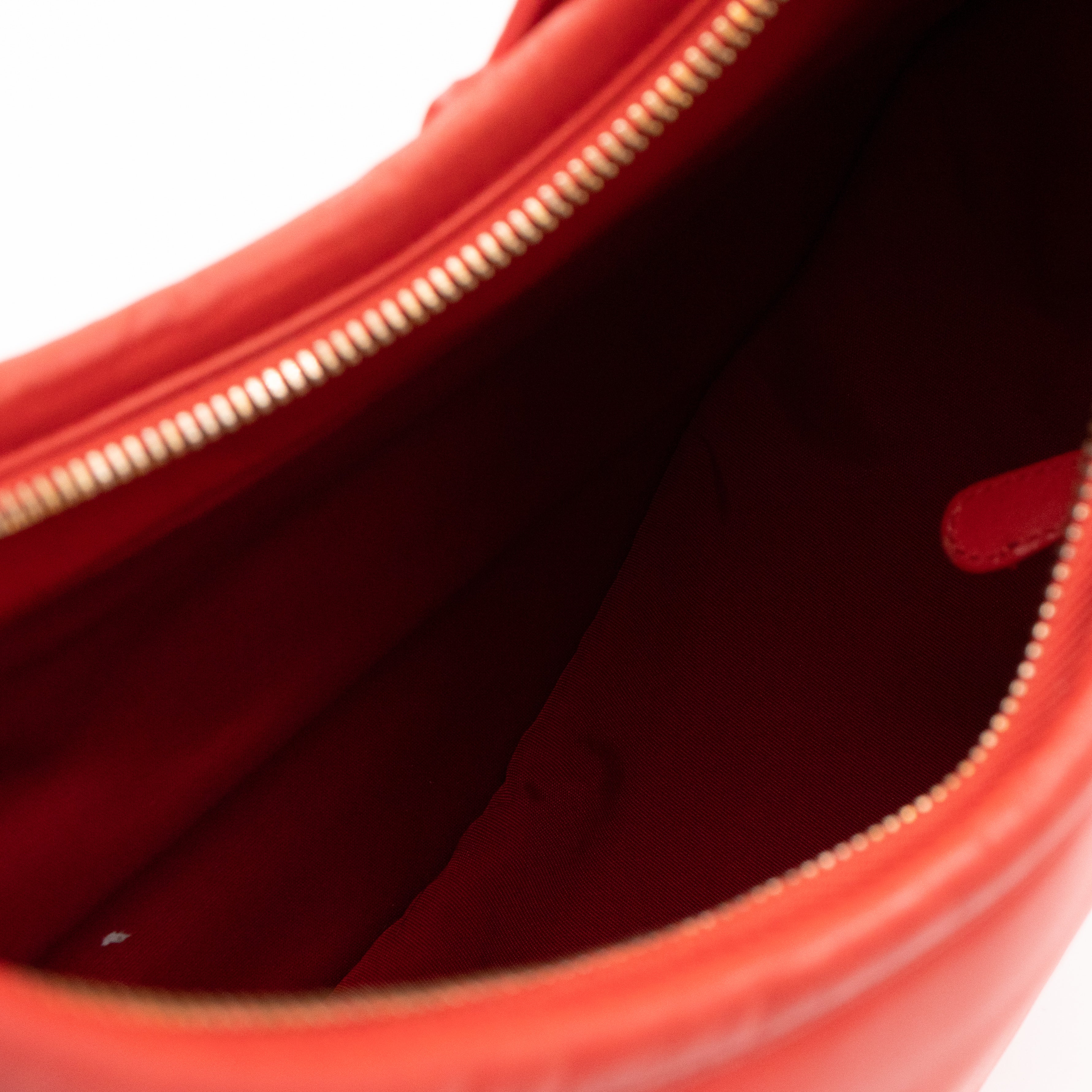 Diorita Hobo Bag Vermillion Orange Leather