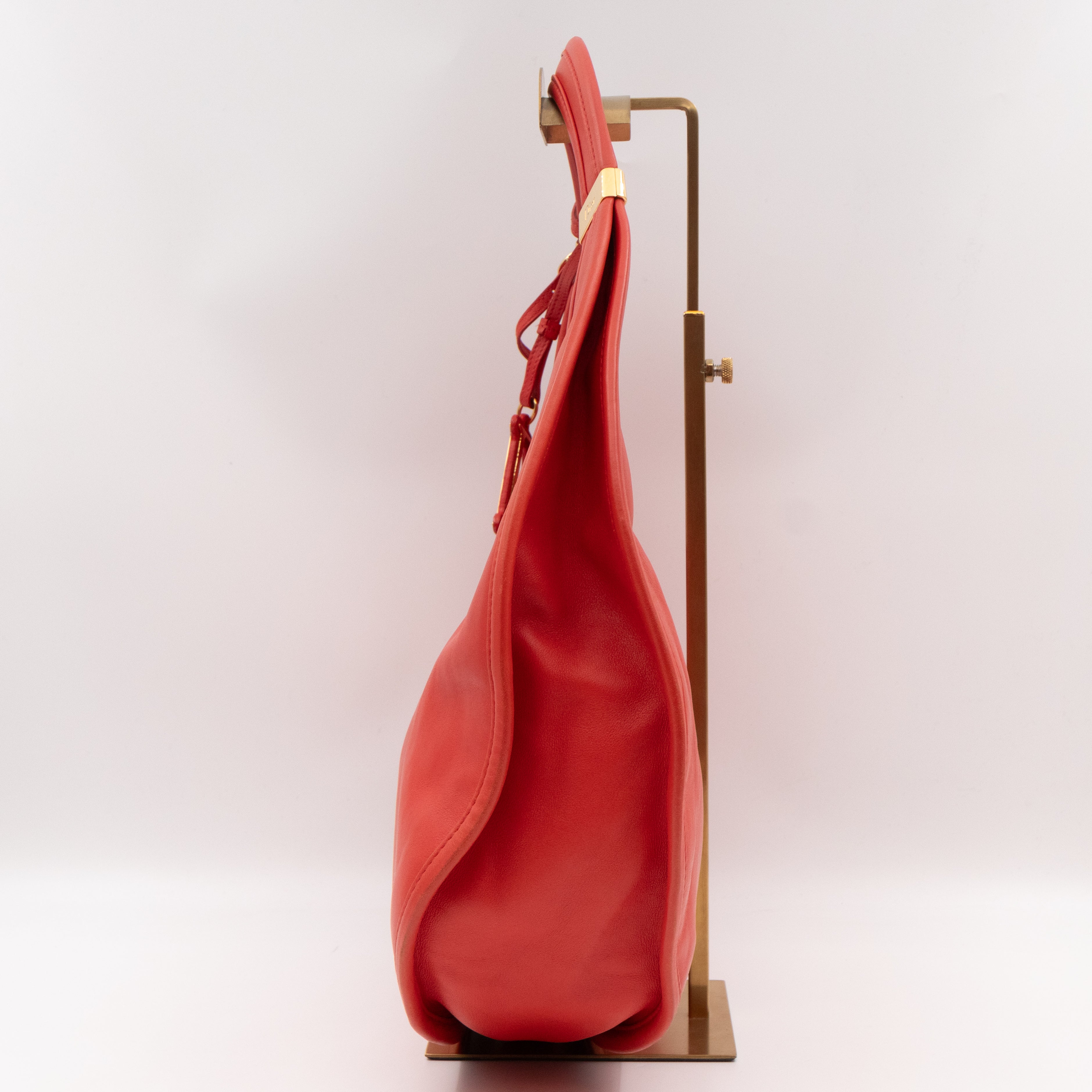 Diorita Hobo Bag Vermillion Orange Leather