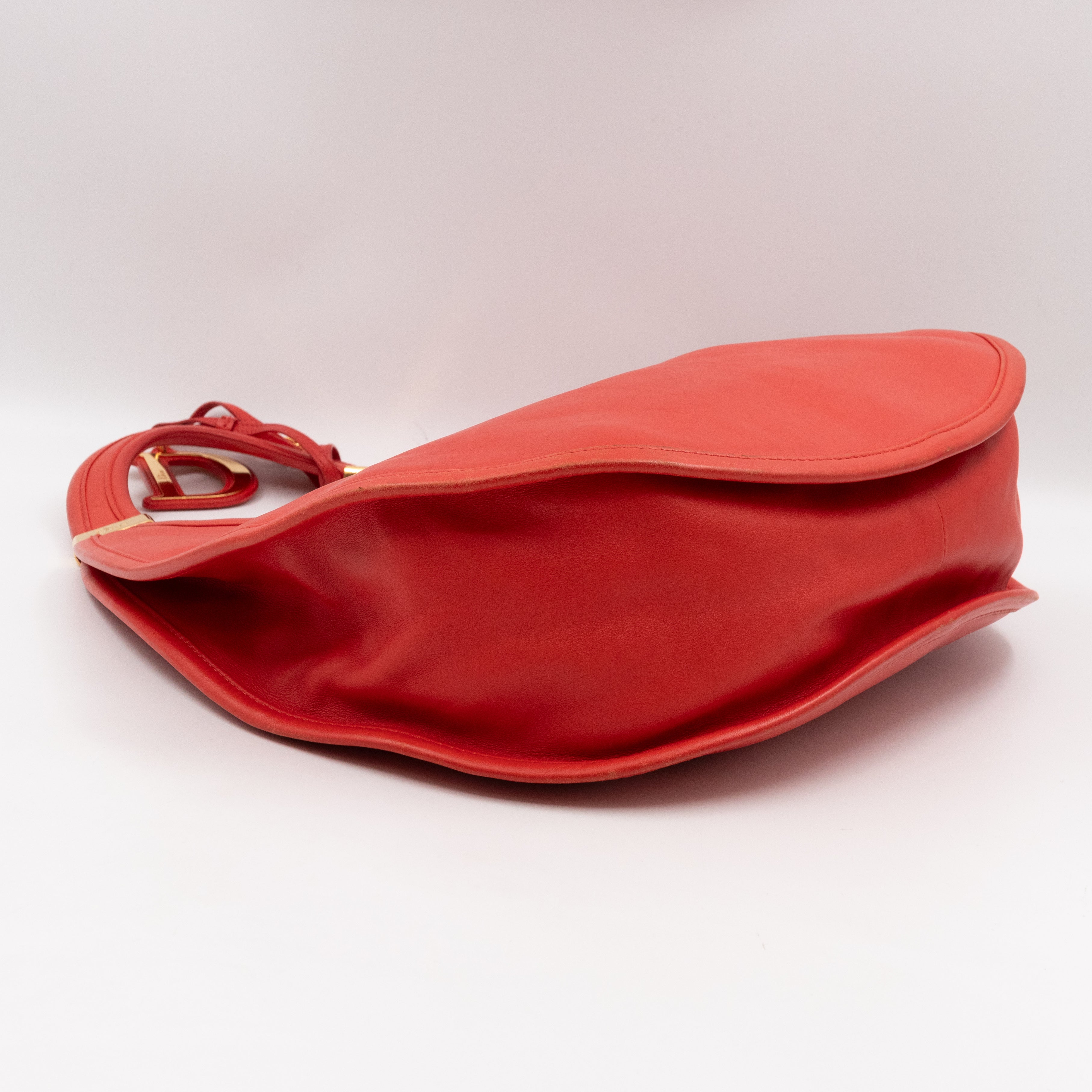 Diorita Hobo Bag Vermillion Orange Leather