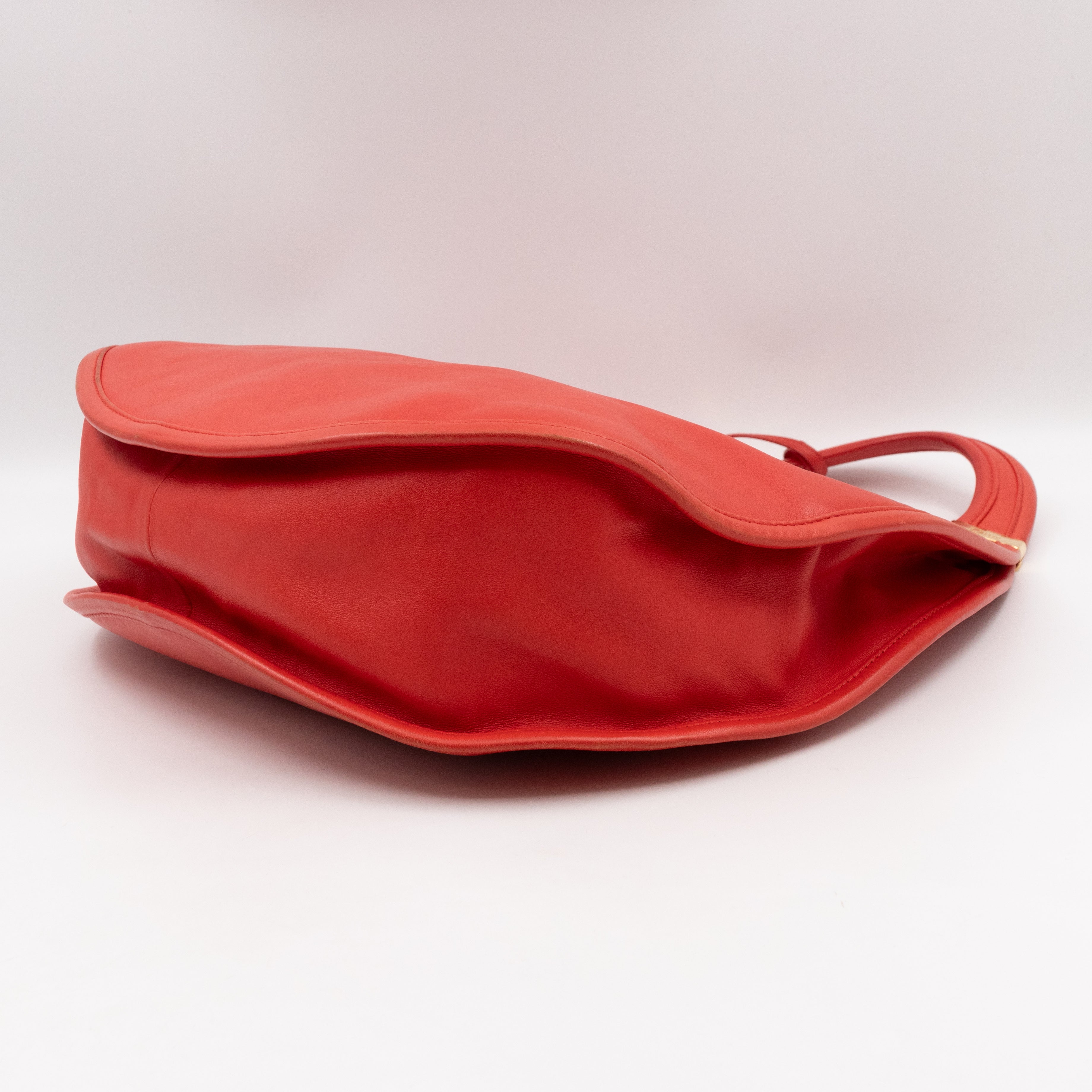 Diorita Hobo Bag Vermillion Orange Leather