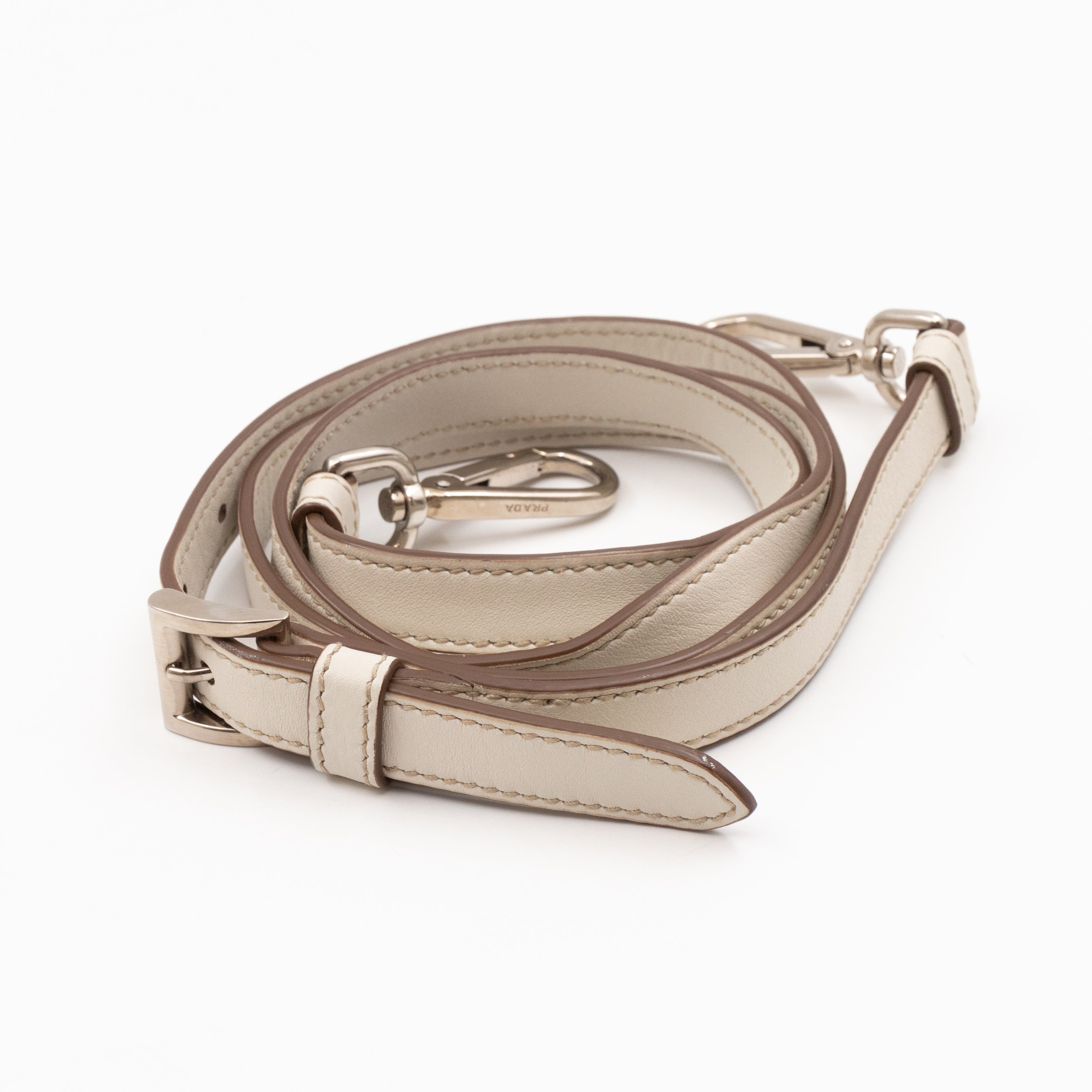 Galleria Hand Stitch Double Zip White Leather
