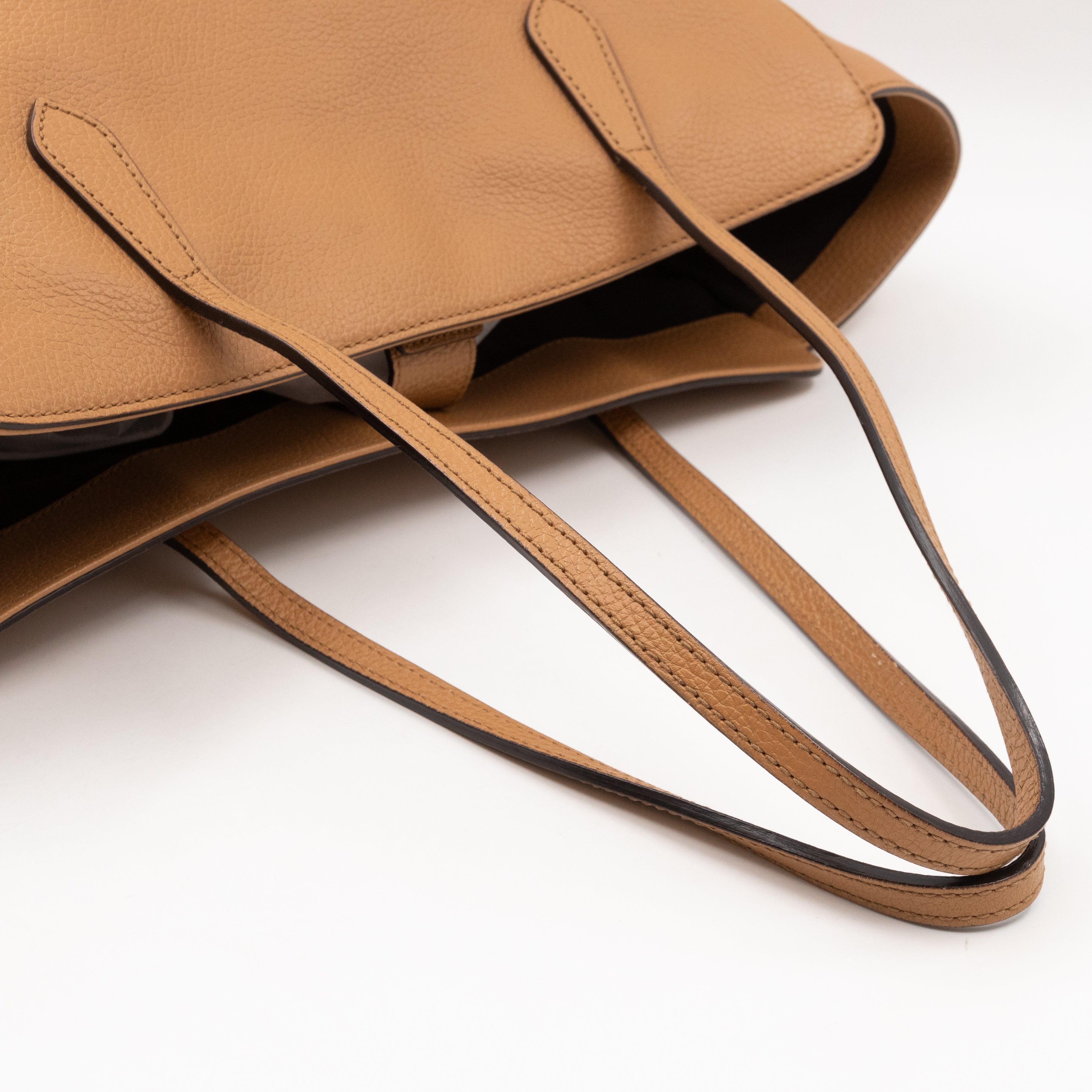 Grand Prix Tote Interlocking G Camel Leather