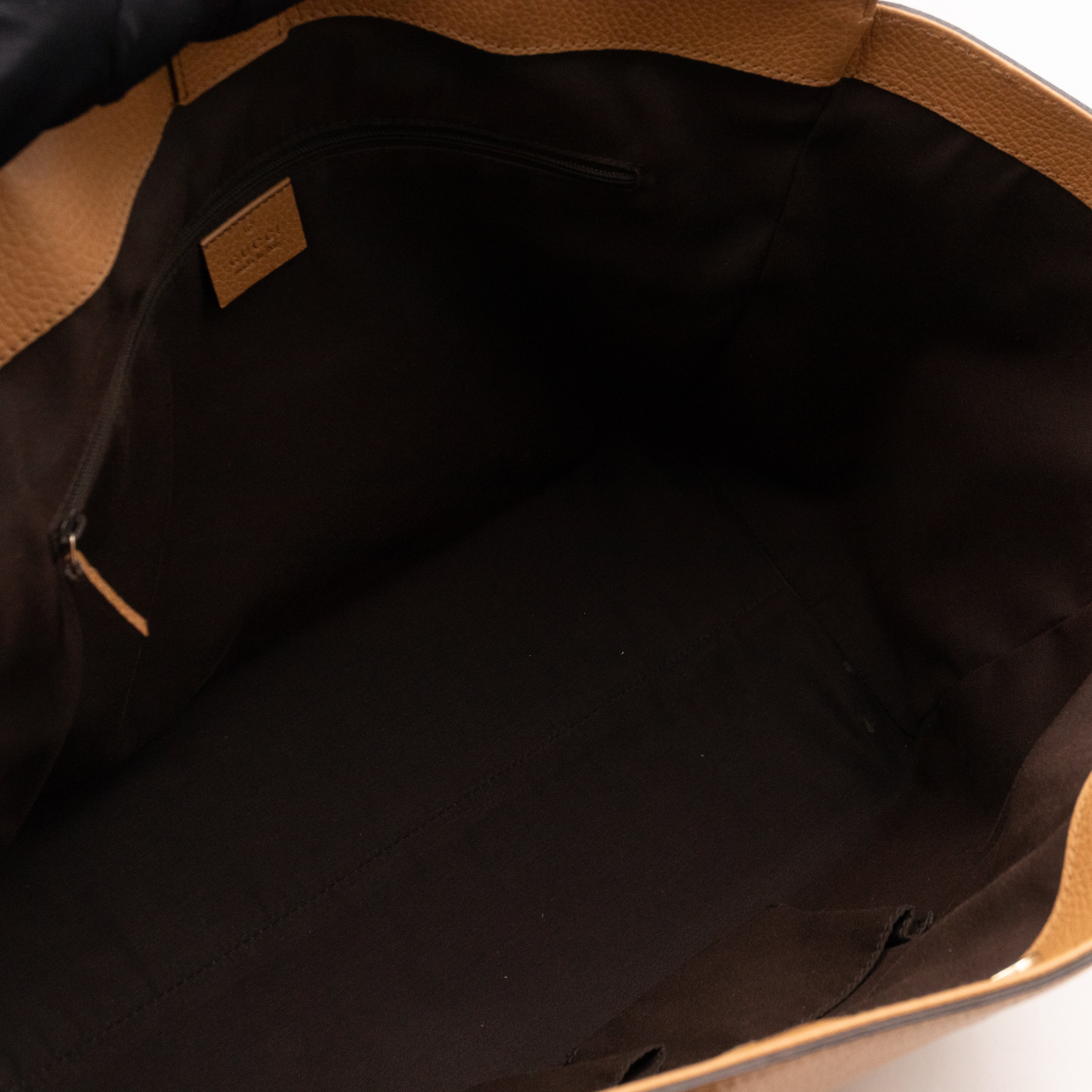 Grand Prix Tote Interlocking G Camel Leather