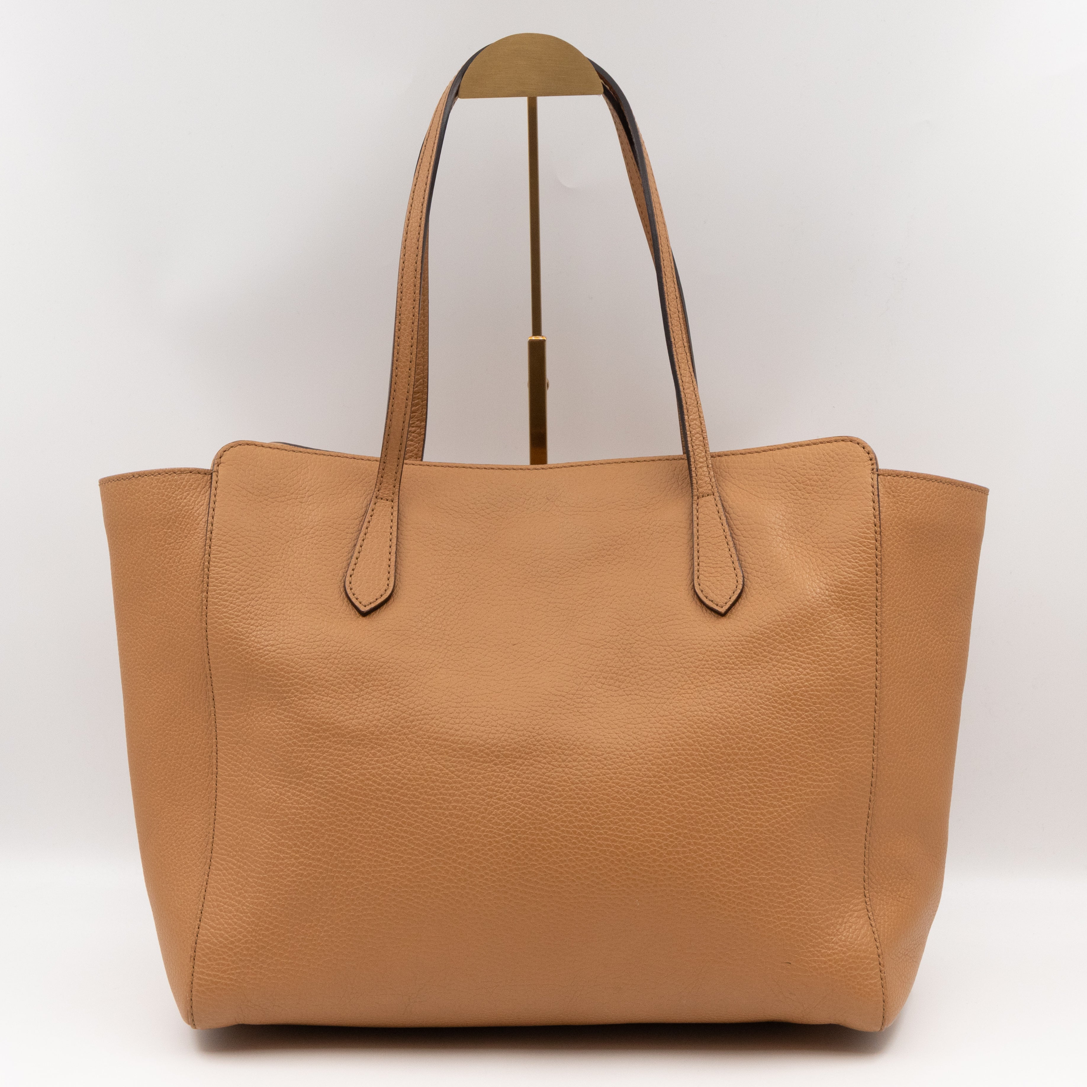 Grand Prix Tote Interlocking G Camel Leather