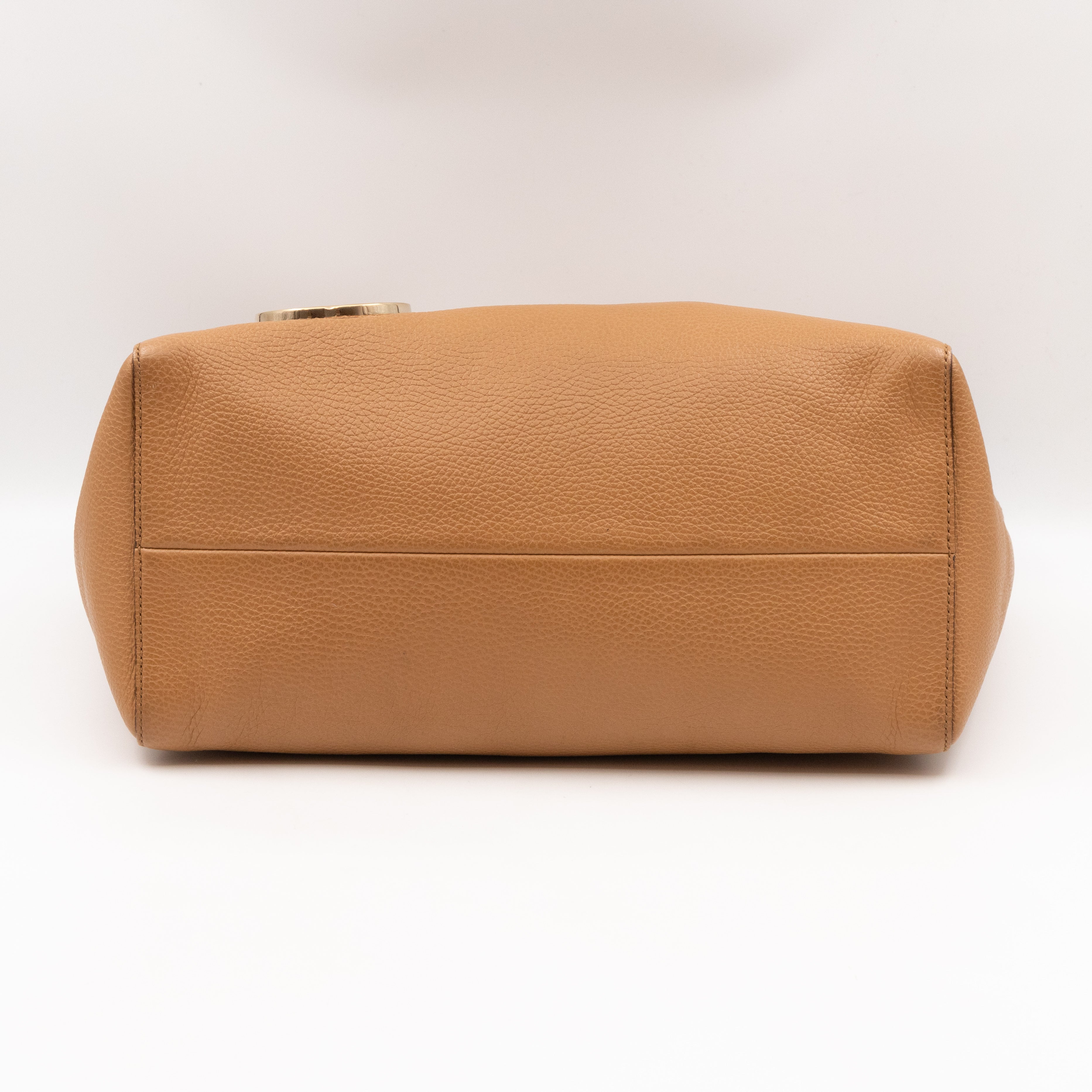 Grand Prix Tote Interlocking G Camel Leather