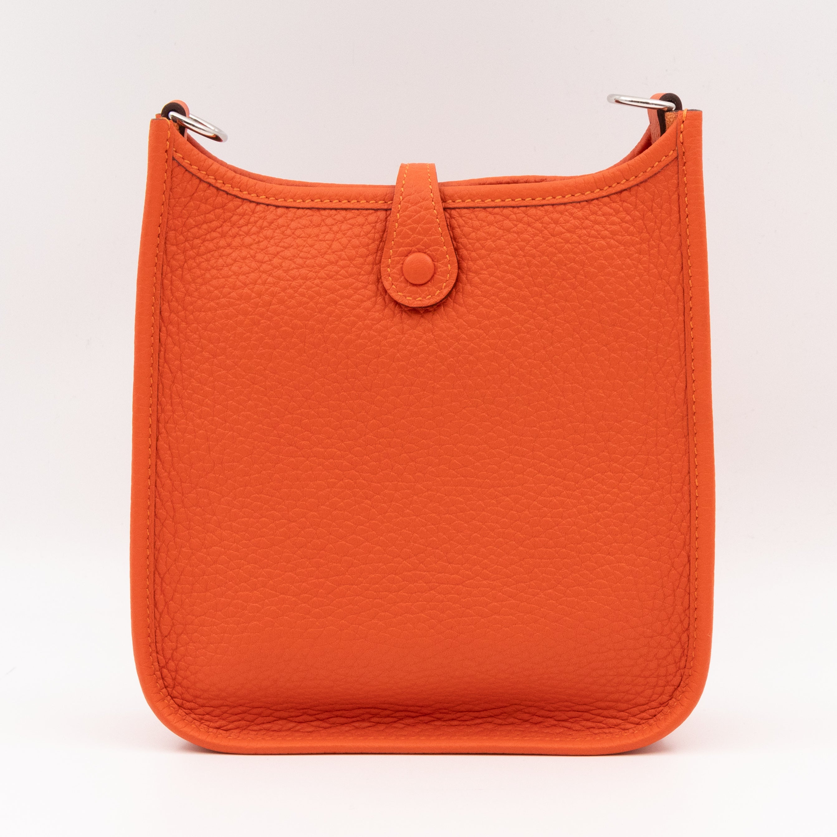 Evelyne 16 Mini Feu Orange Leather