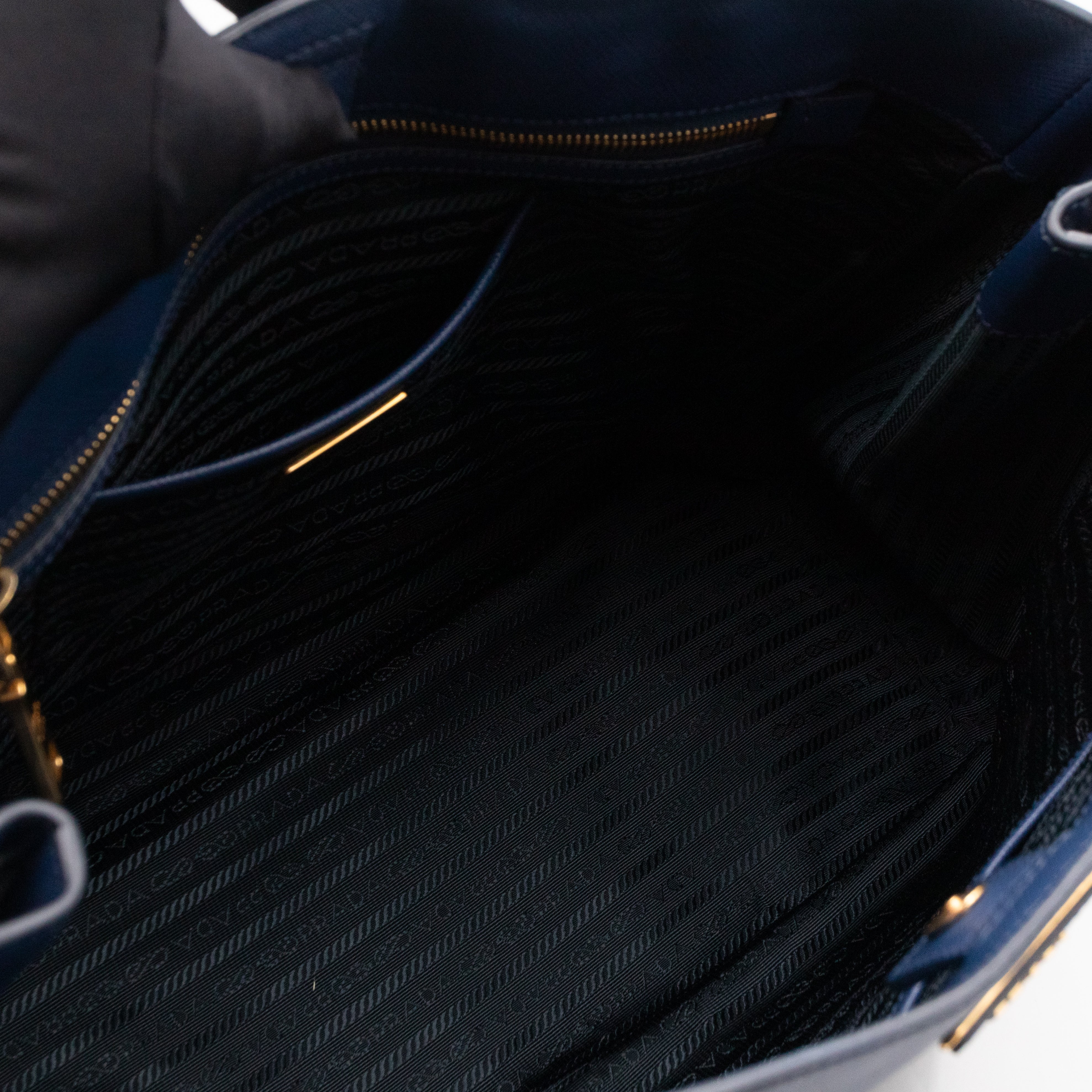 Galleria Tote Bag Blue Saffiano