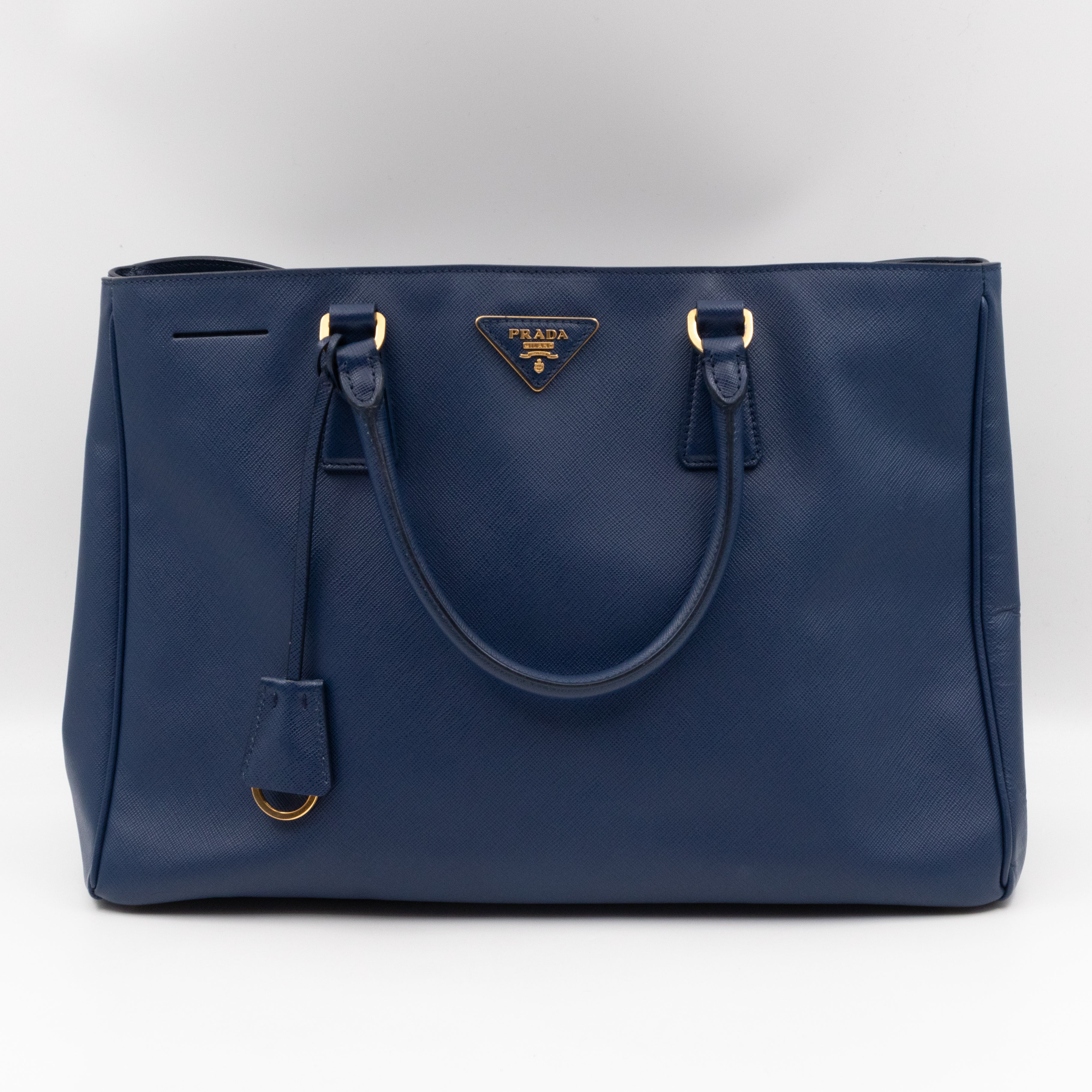 Galleria Tote Bag Blue Saffiano