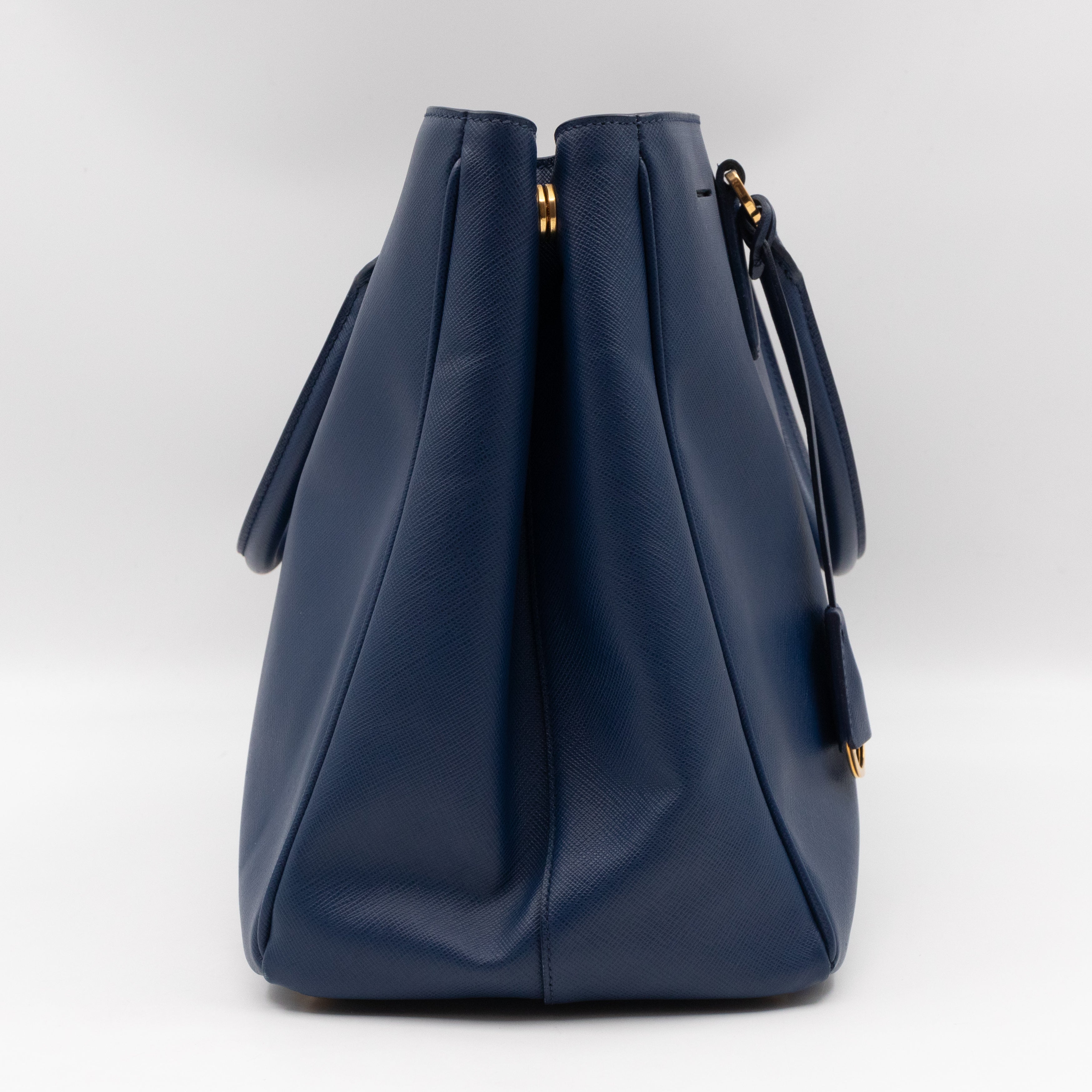 Galleria Tote Bag Blue Saffiano