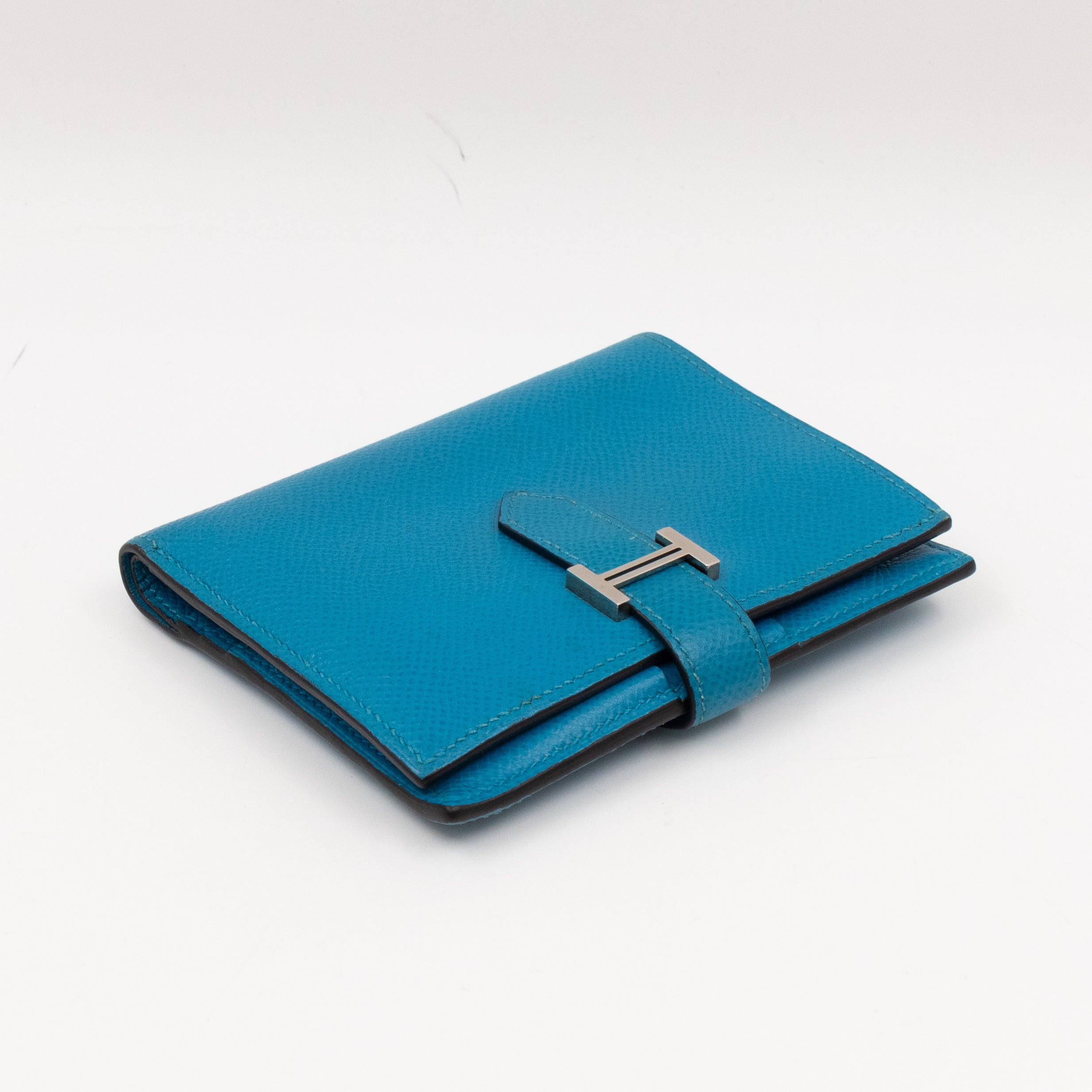Bearn Compact Wallet Blue Leather