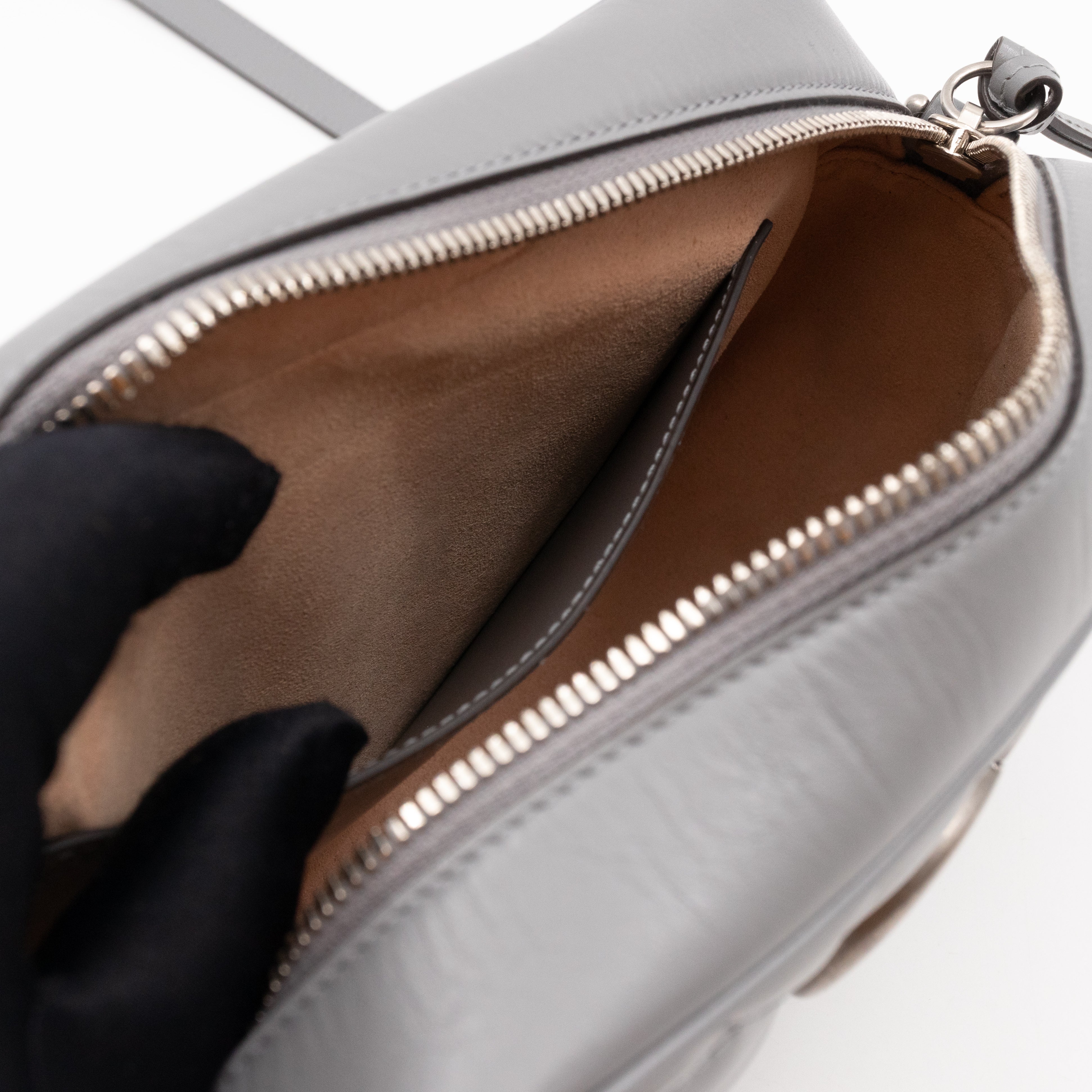 GG Marmont Small Deep Grey Matelasse Aria Leather