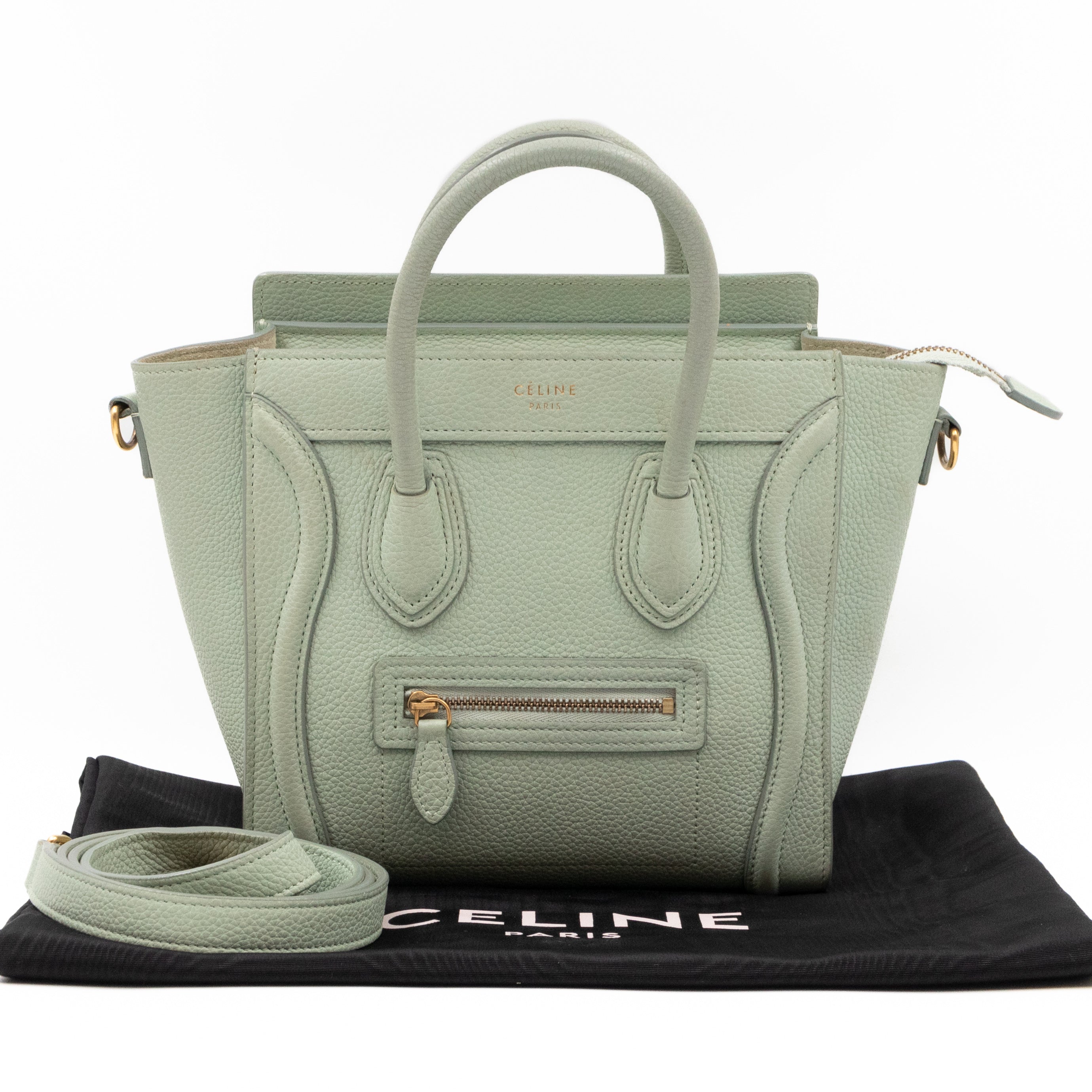 Nano Luggage Vert d'Eau Leather