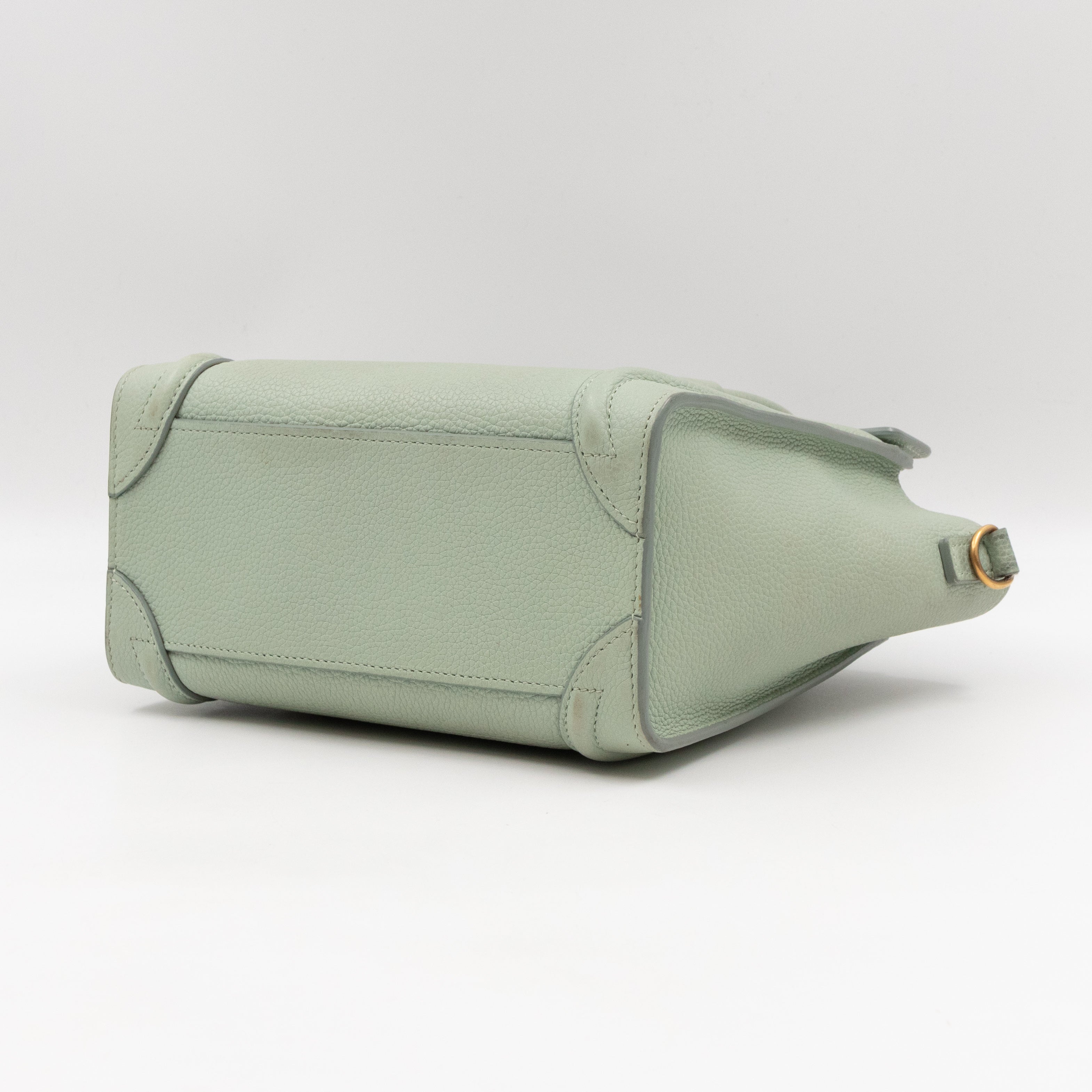 Nano Luggage Vert d'Eau Leather