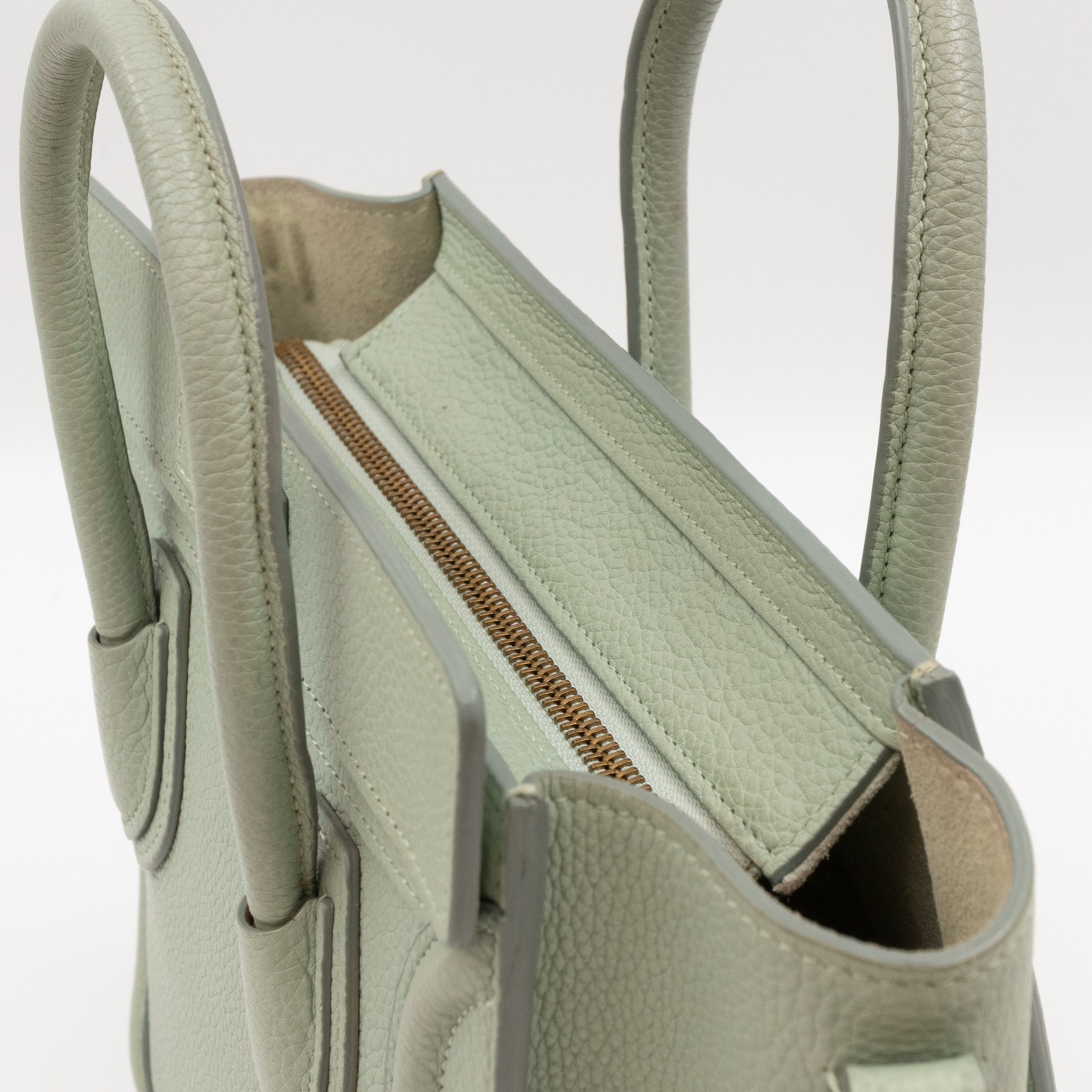 Nano Luggage Vert d'Eau Leather