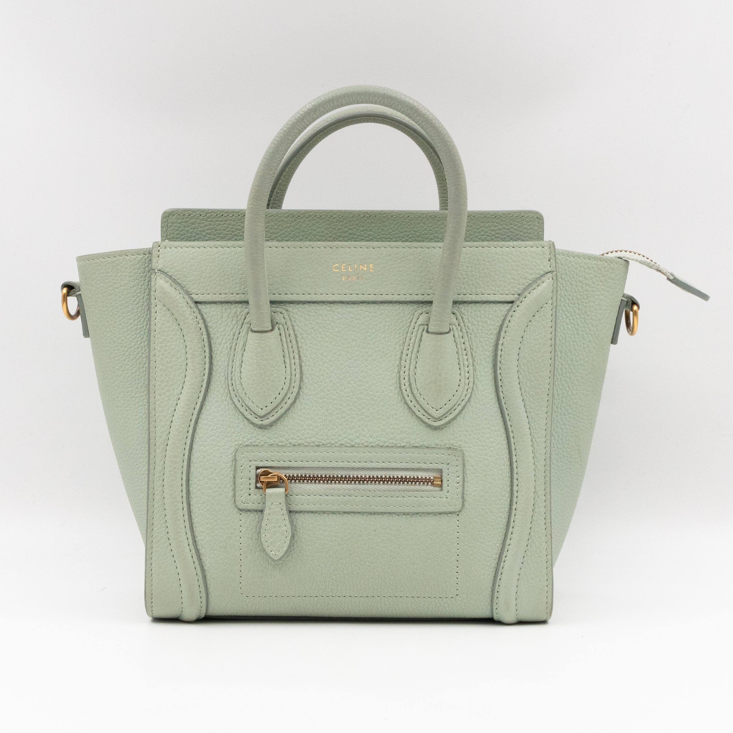 Nano Luggage Vert d'Eau Leather