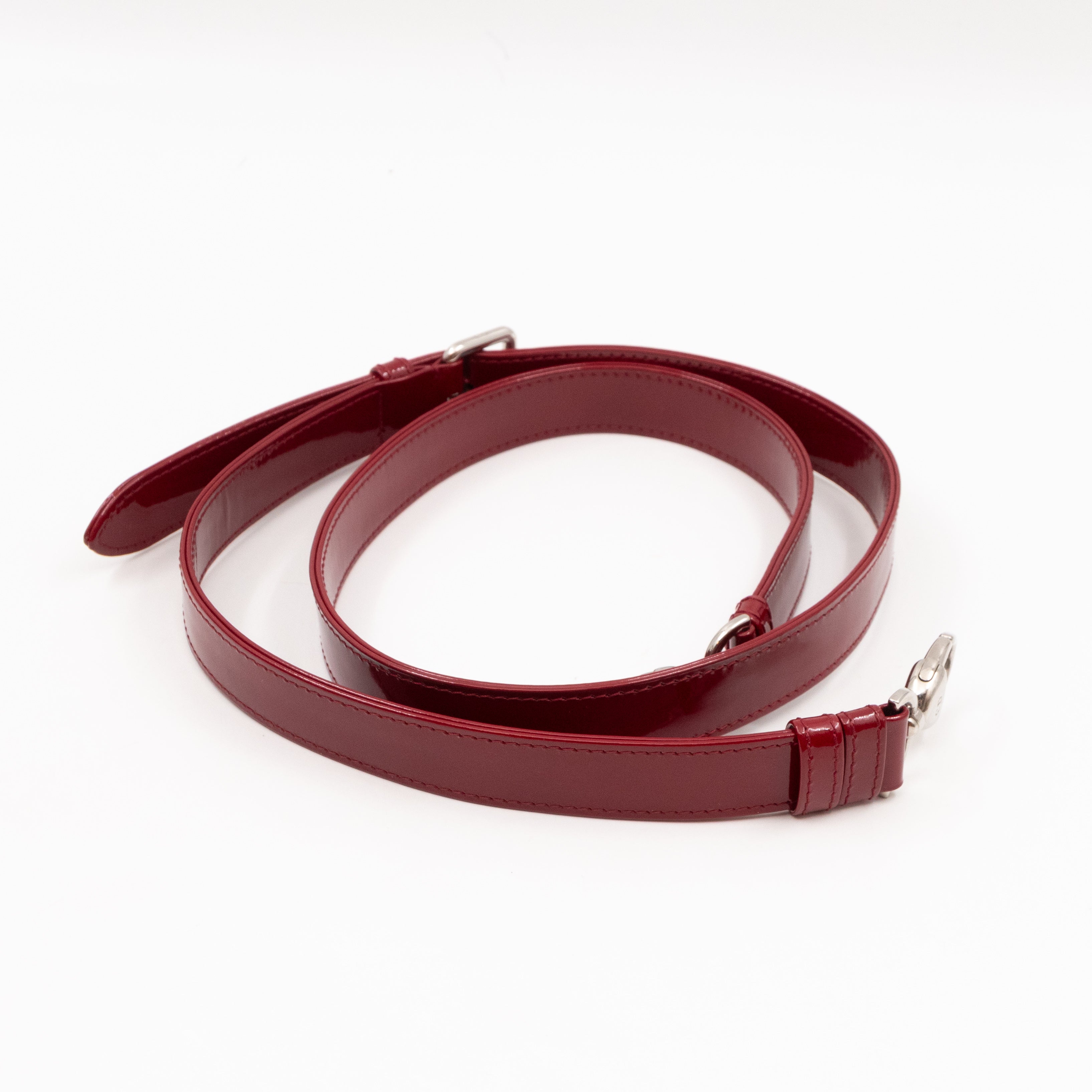Lady Dior Medium Dark Red Patent Leather