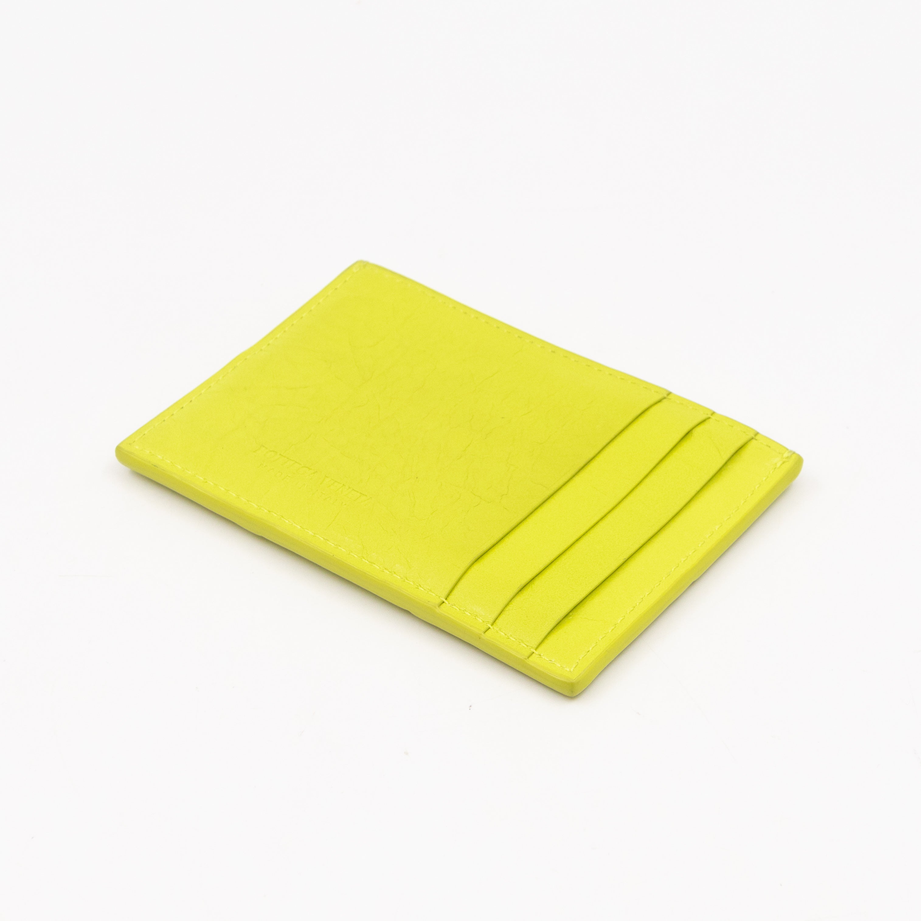 Cassette Credit Card Case Sherbet Intrecciato Leather
