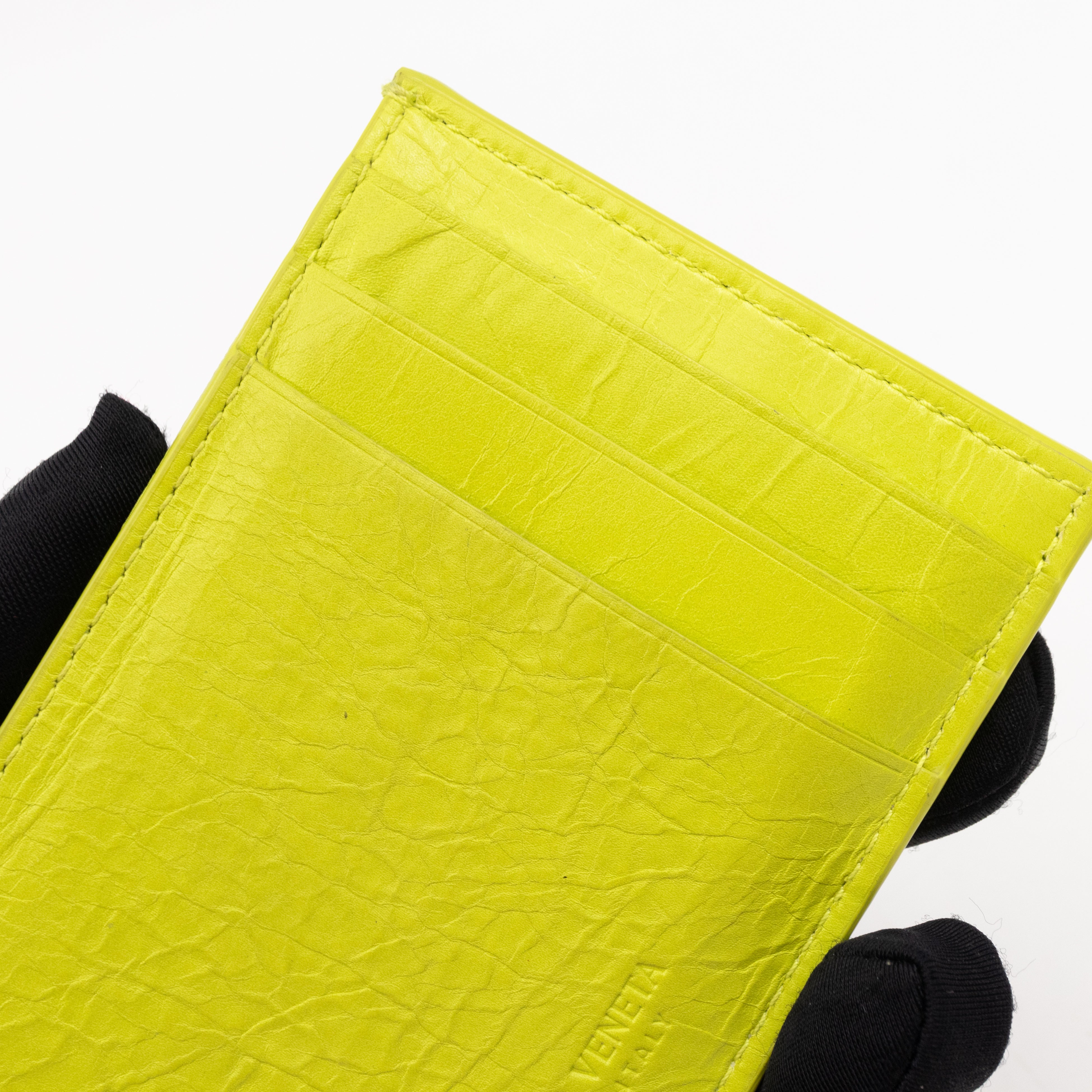 Cassette Credit Card Case Sherbet Intrecciato Leather