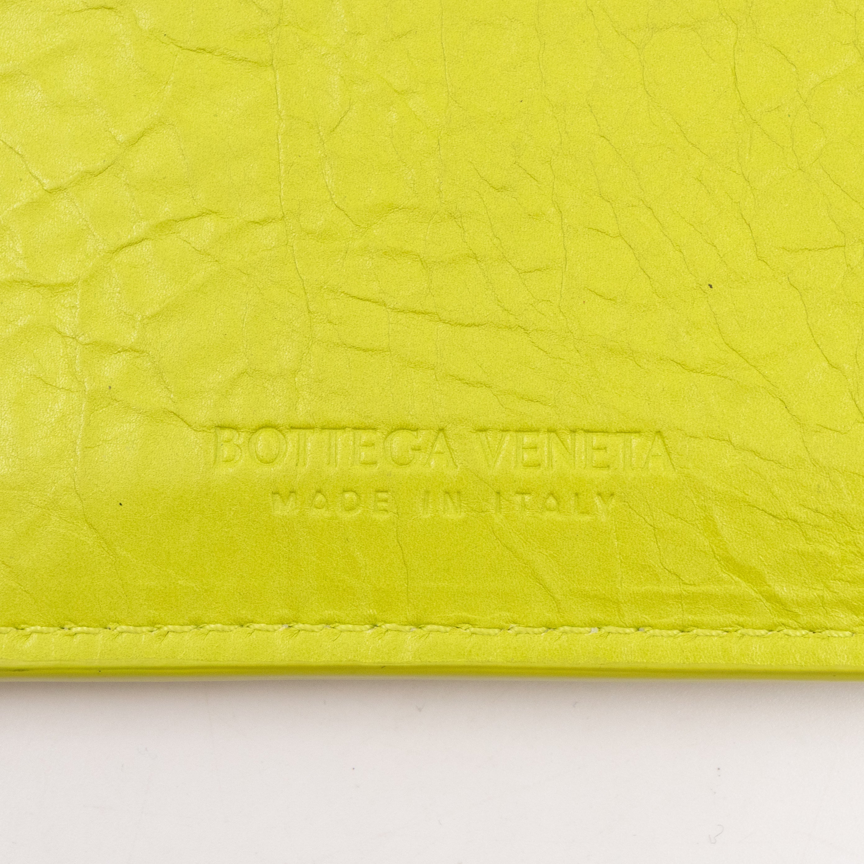 Cassette Credit Card Case Sherbet Intrecciato Leather