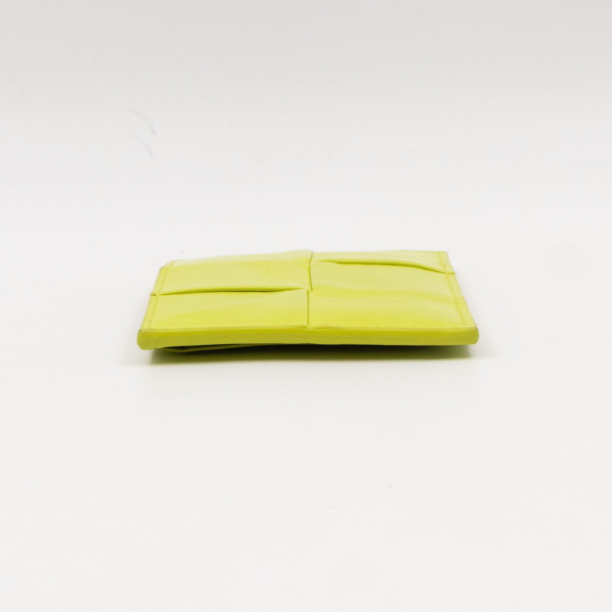 Cassette Credit Card Case Sherbet Intrecciato Leather