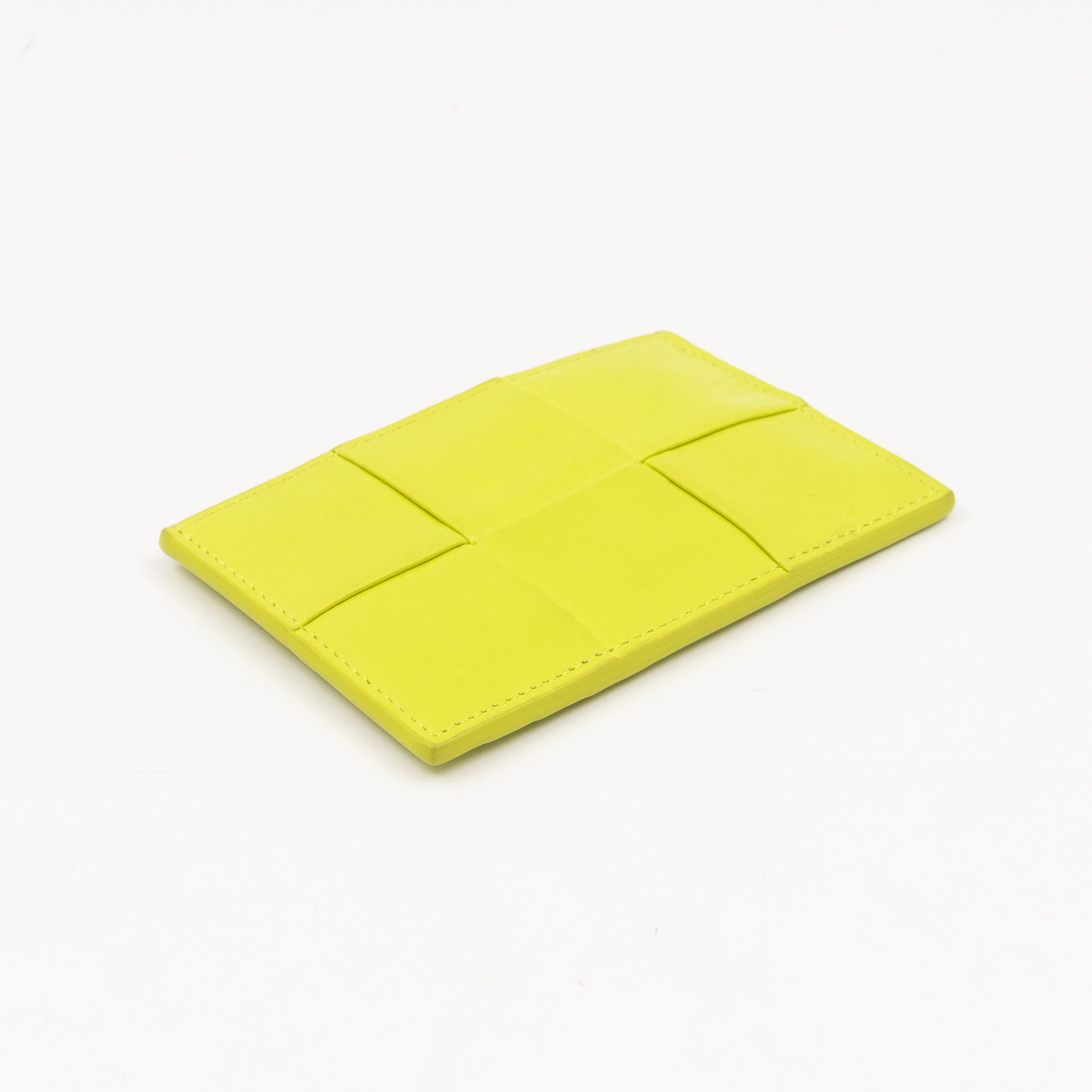 Cassette Credit Card Case Sherbet Intrecciato Leather