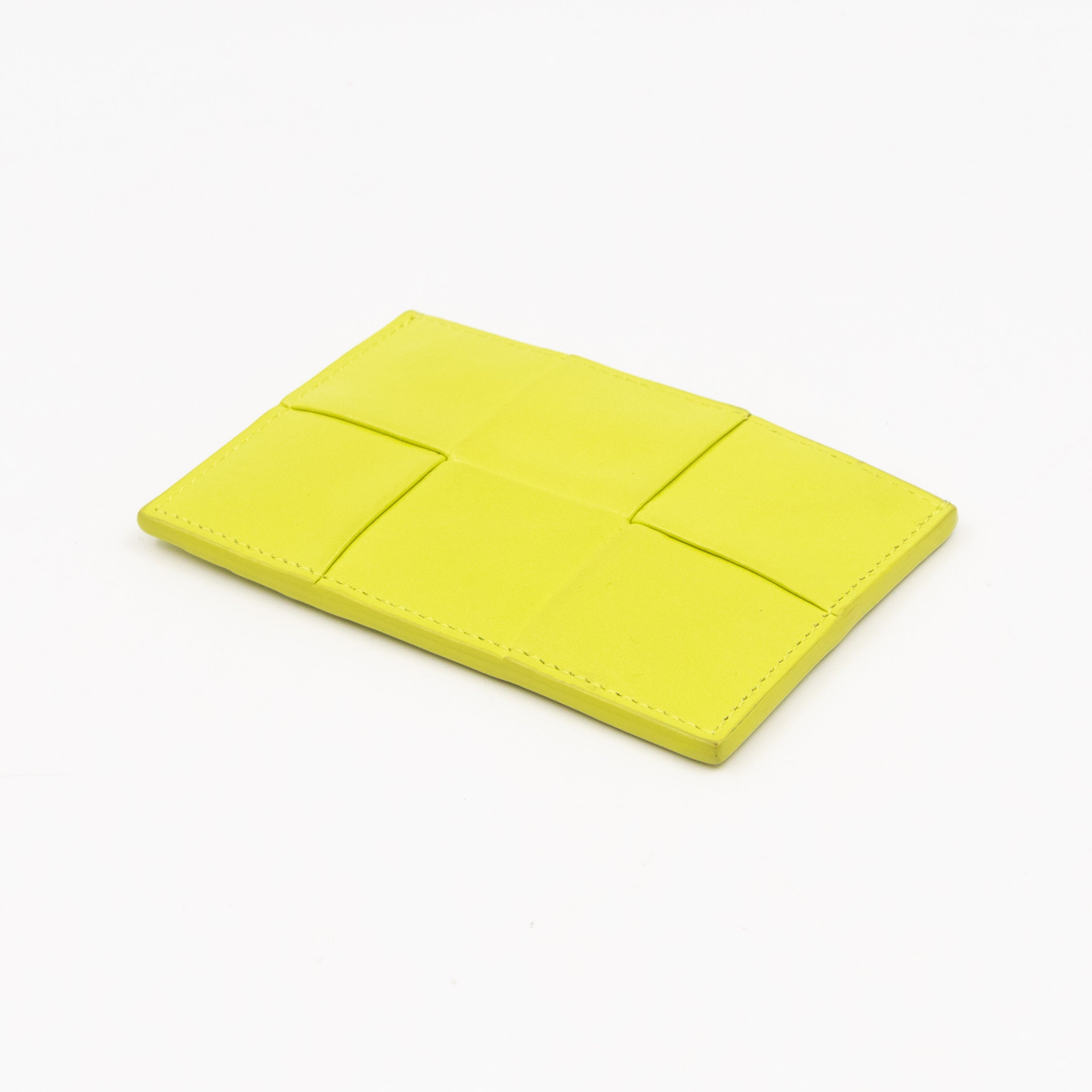 Cassette Credit Card Case Sherbet Intrecciato Leather